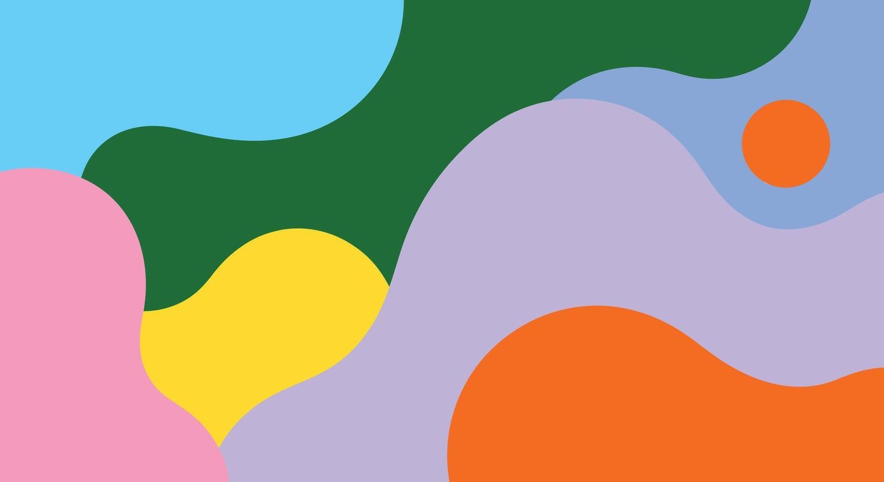 1797x980 Modern abstract design with vibrant colors creating a playful and inviting background wallpaper