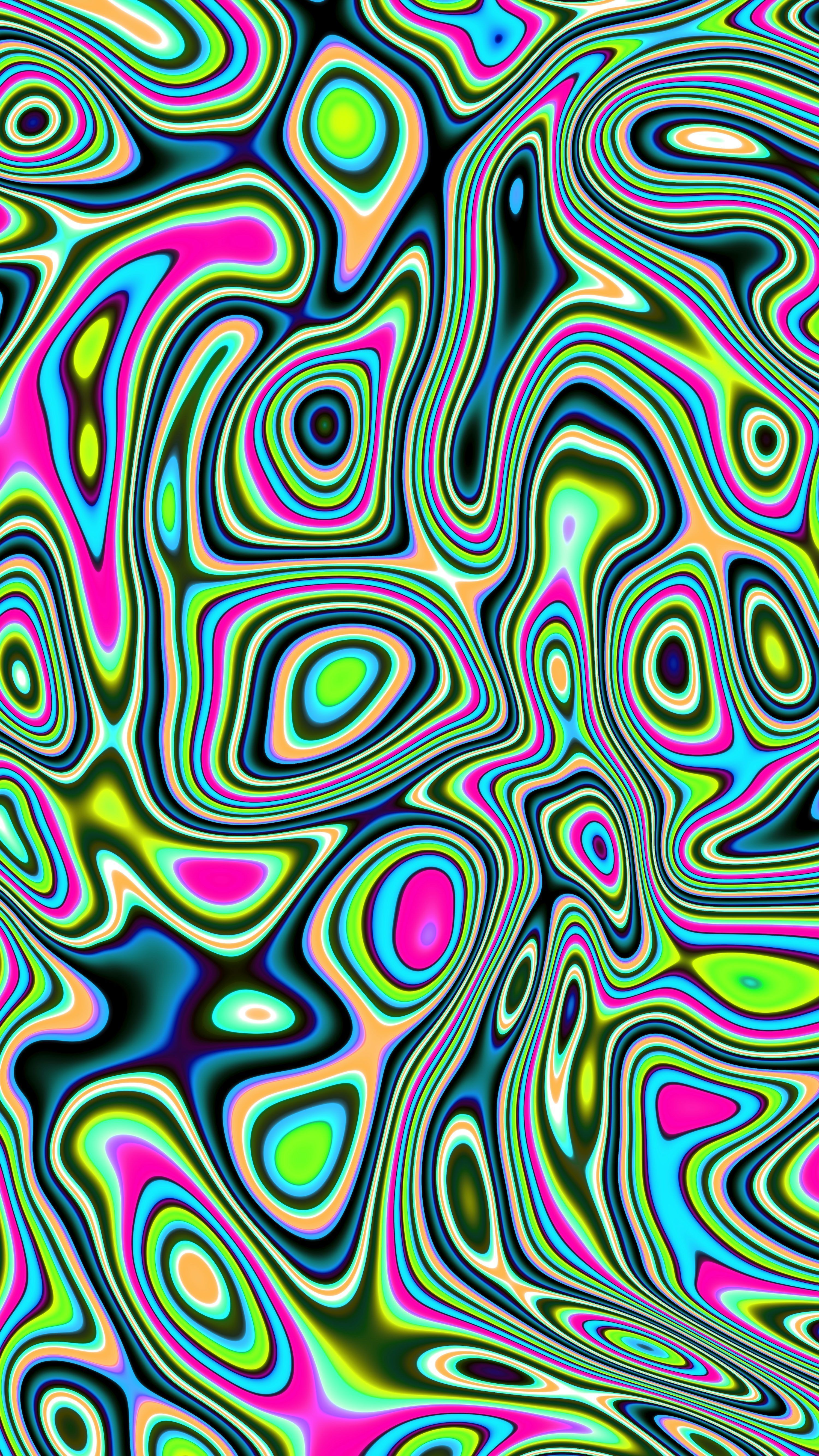 3000x5333 Abstract colorful swirling pattern with vibrant neon colors. photo