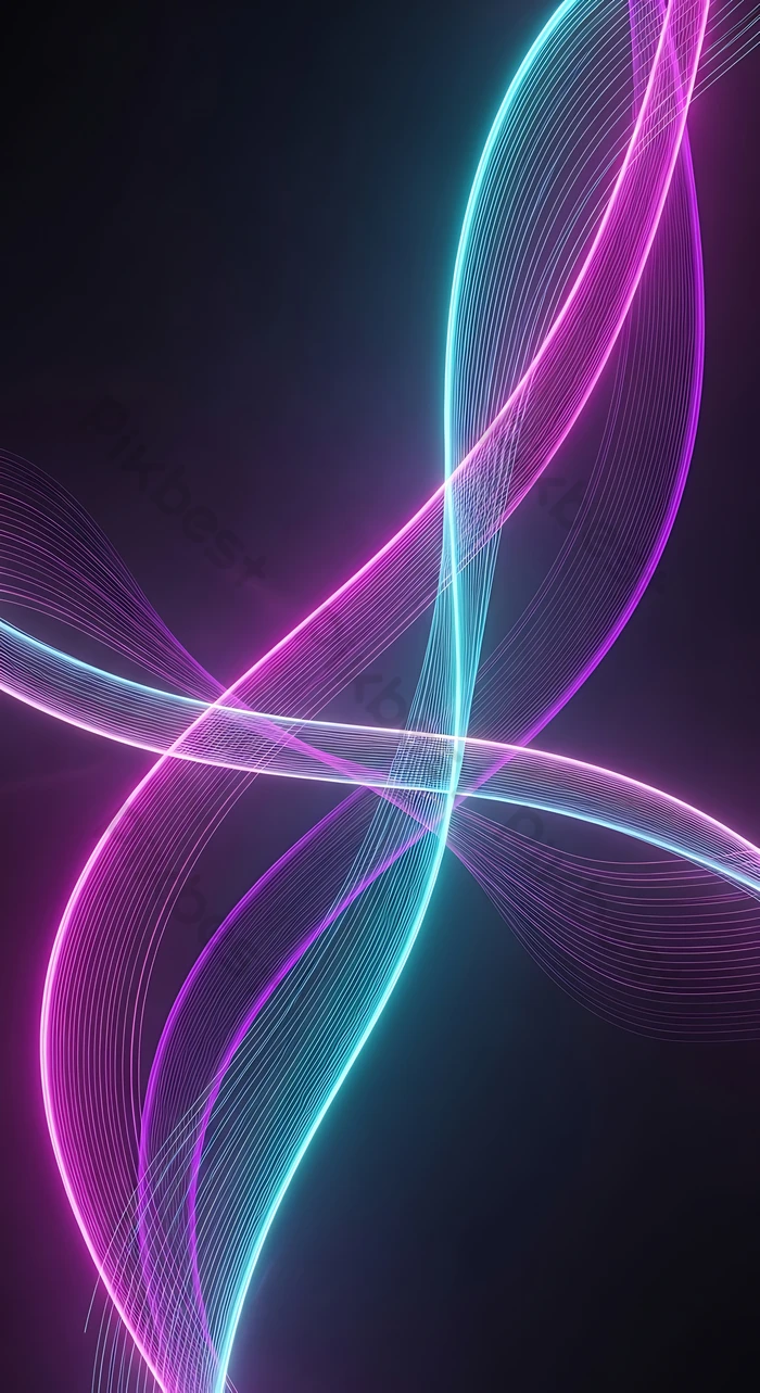700x1283 Abstract Neon Light Wave Background With Vibrant Colors Background. JPG Free Download