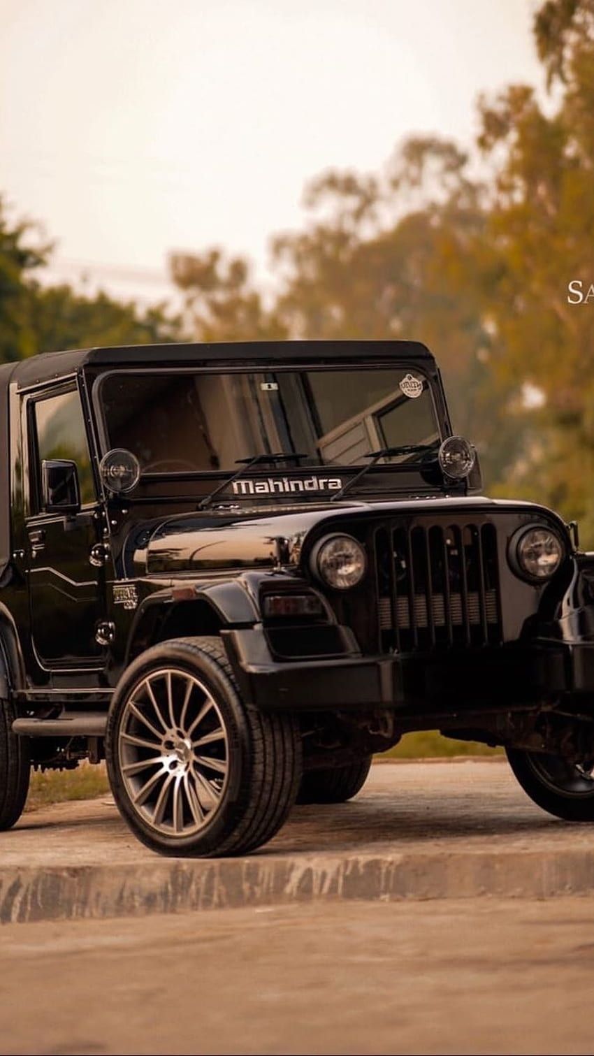 850x1511 Thar Car, Black HD phone wallpaper