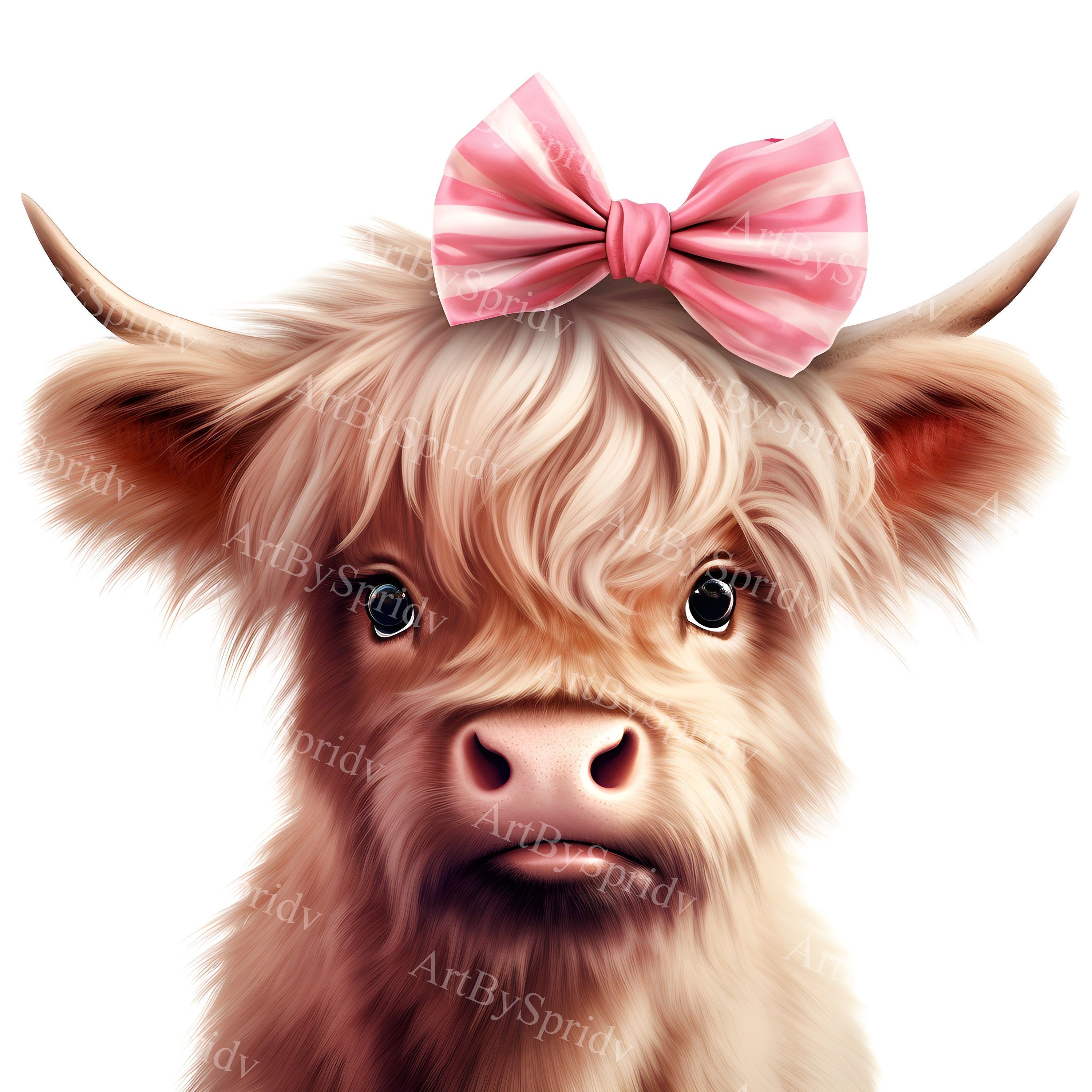 3000x3000 Highland Cow Clipart Transparent PNG Digital Download Scottish Cattle Art, Rustic Vintage Farm Animal Image, Commercial Use Clip Art