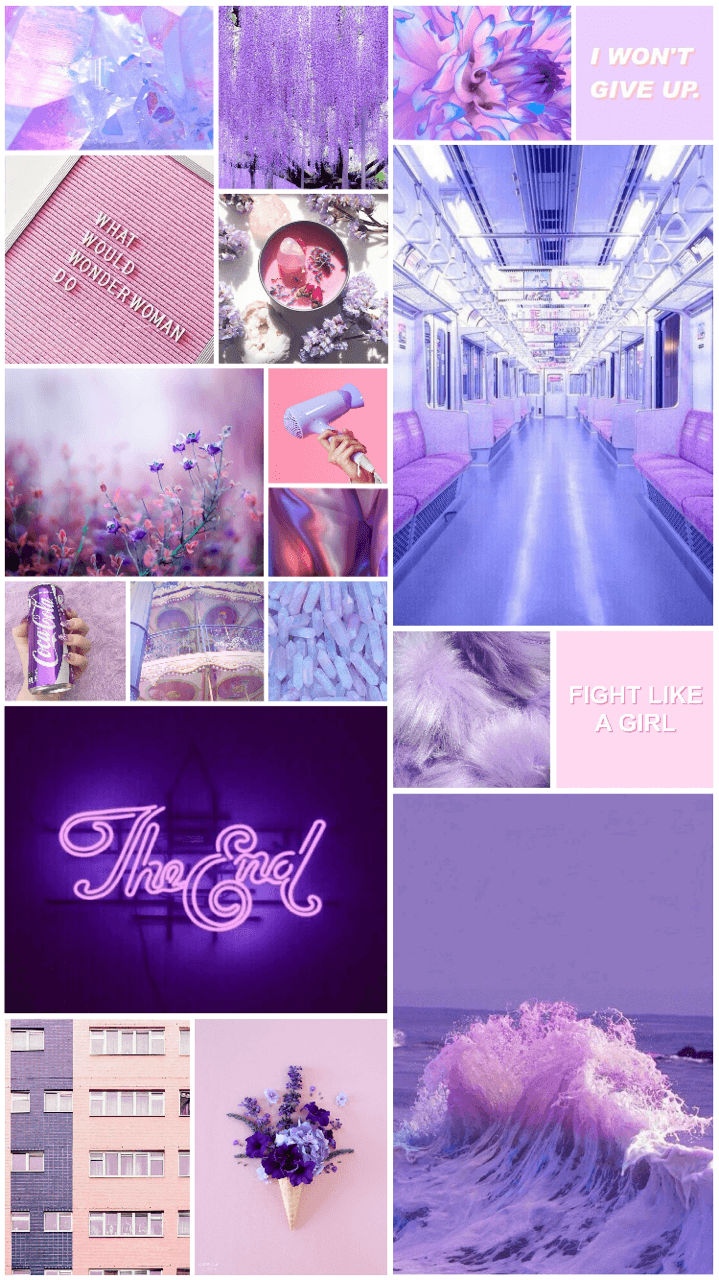 Featured image of post Neon Purple Aesthetic Collage Wallpaper Laptop