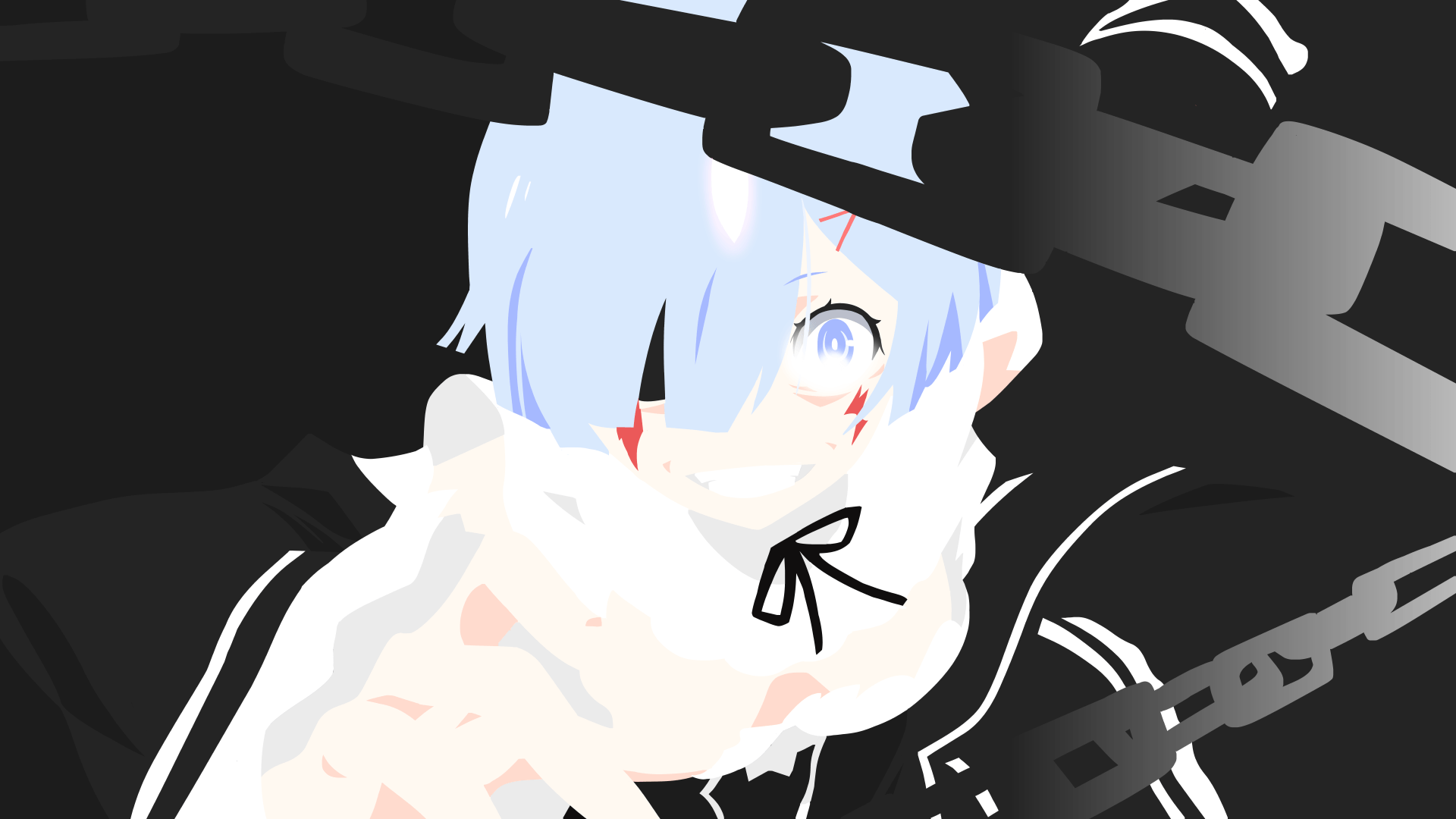 1920x1080 Rem Oni form vector HD Wallpaper