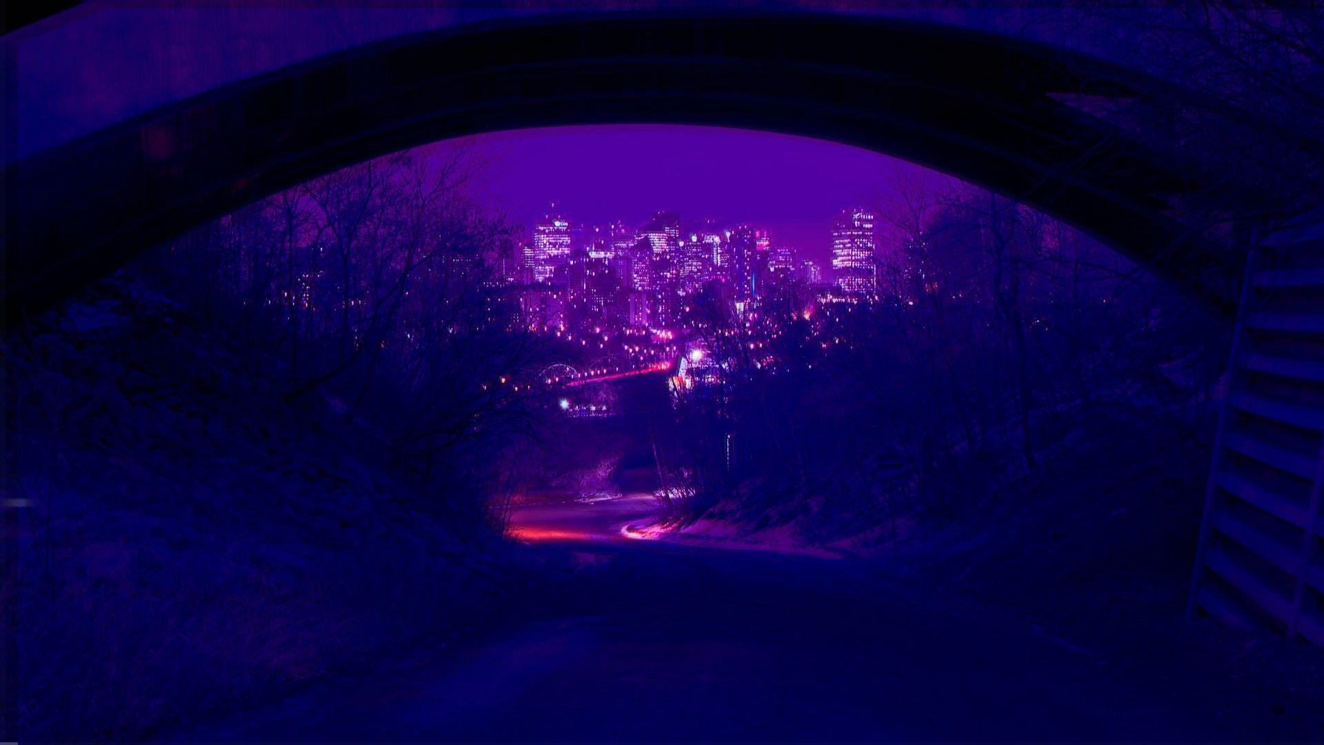 neon purple aesthetic background laptop