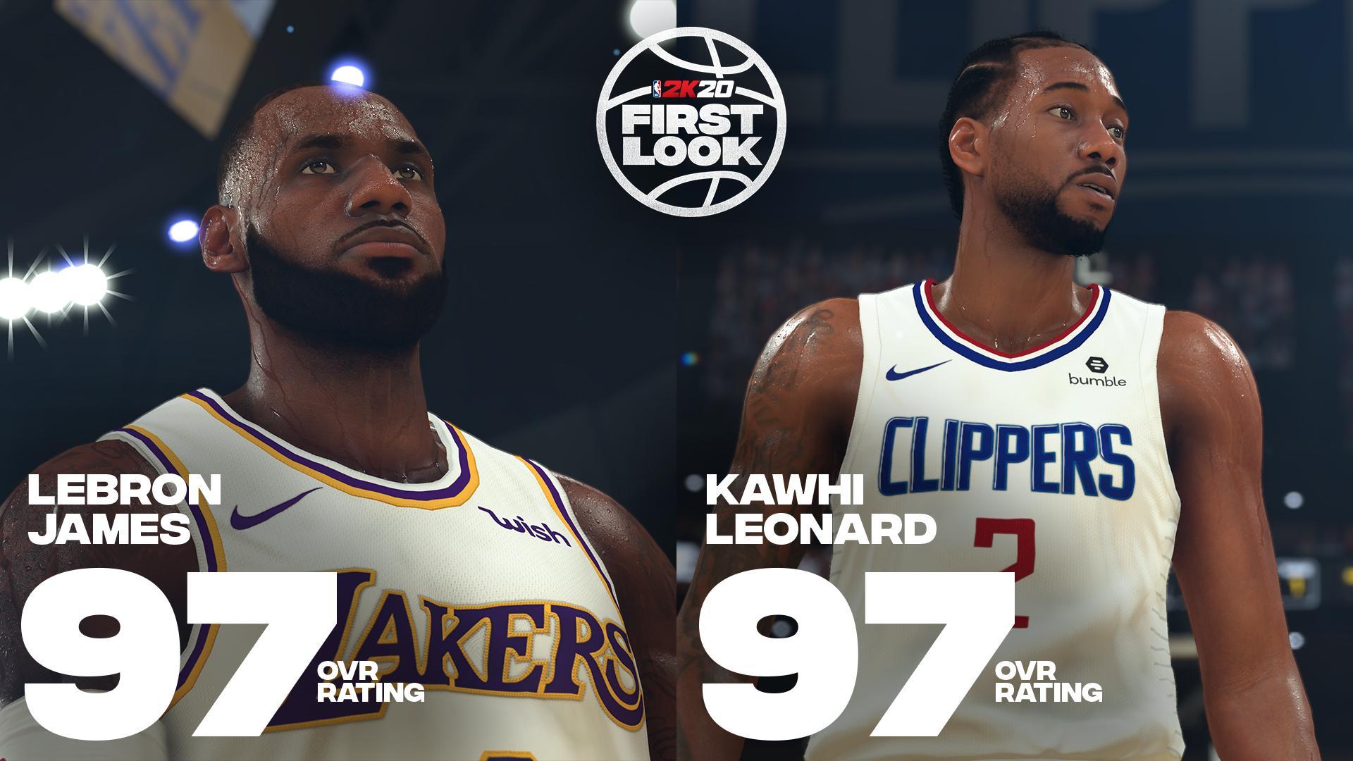 1920x1080 NBA 2K20 a 97 overall but LeBron has the slight