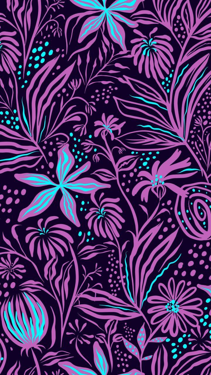 720x1280 Flowers, plants, leaf, digital art, 720x1280 wallpaper. Graphic
