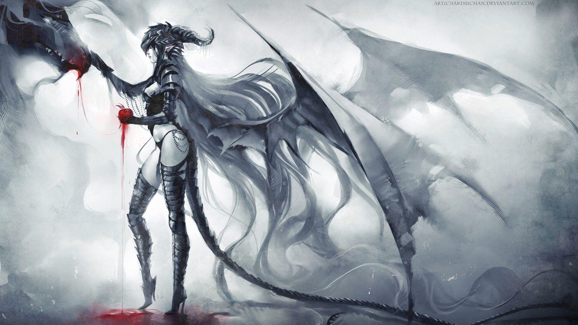 1920x1080 Female Demon Wallpaper