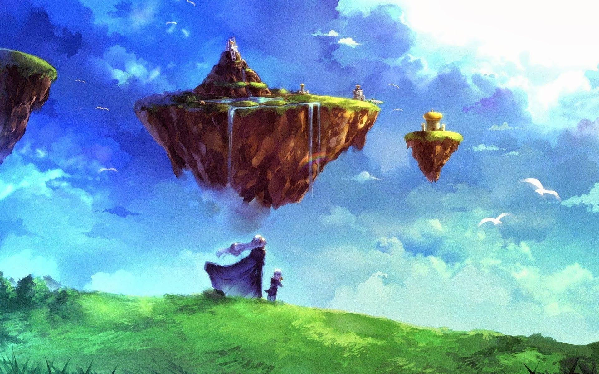 1920x1200 fantasy Art, Chrono Trigger, Floating Island Wallpaper HD / Desktop and Mobile Background