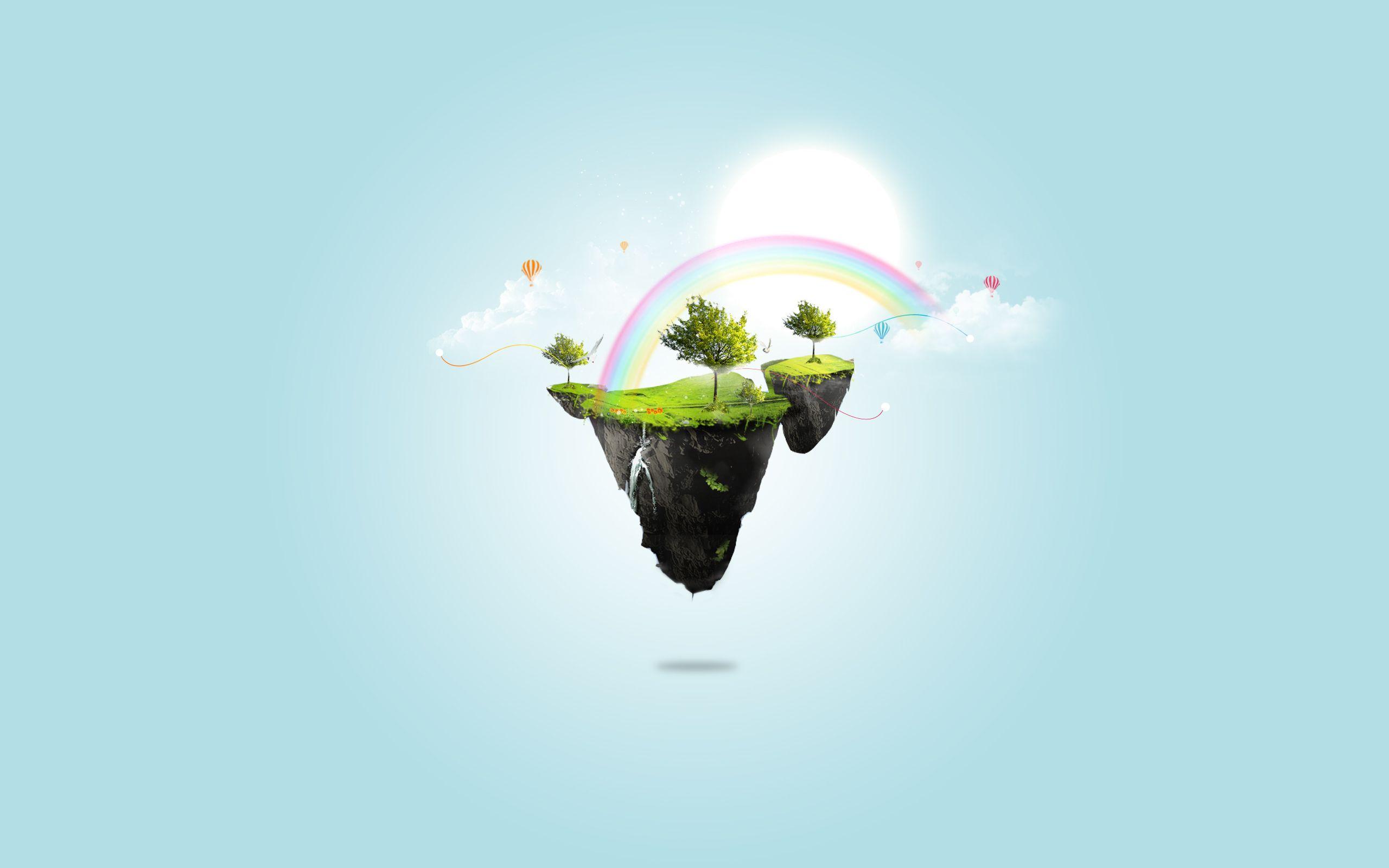 2560x1600 Floating Rainbow Island # 2560x1600. All For Desktop
