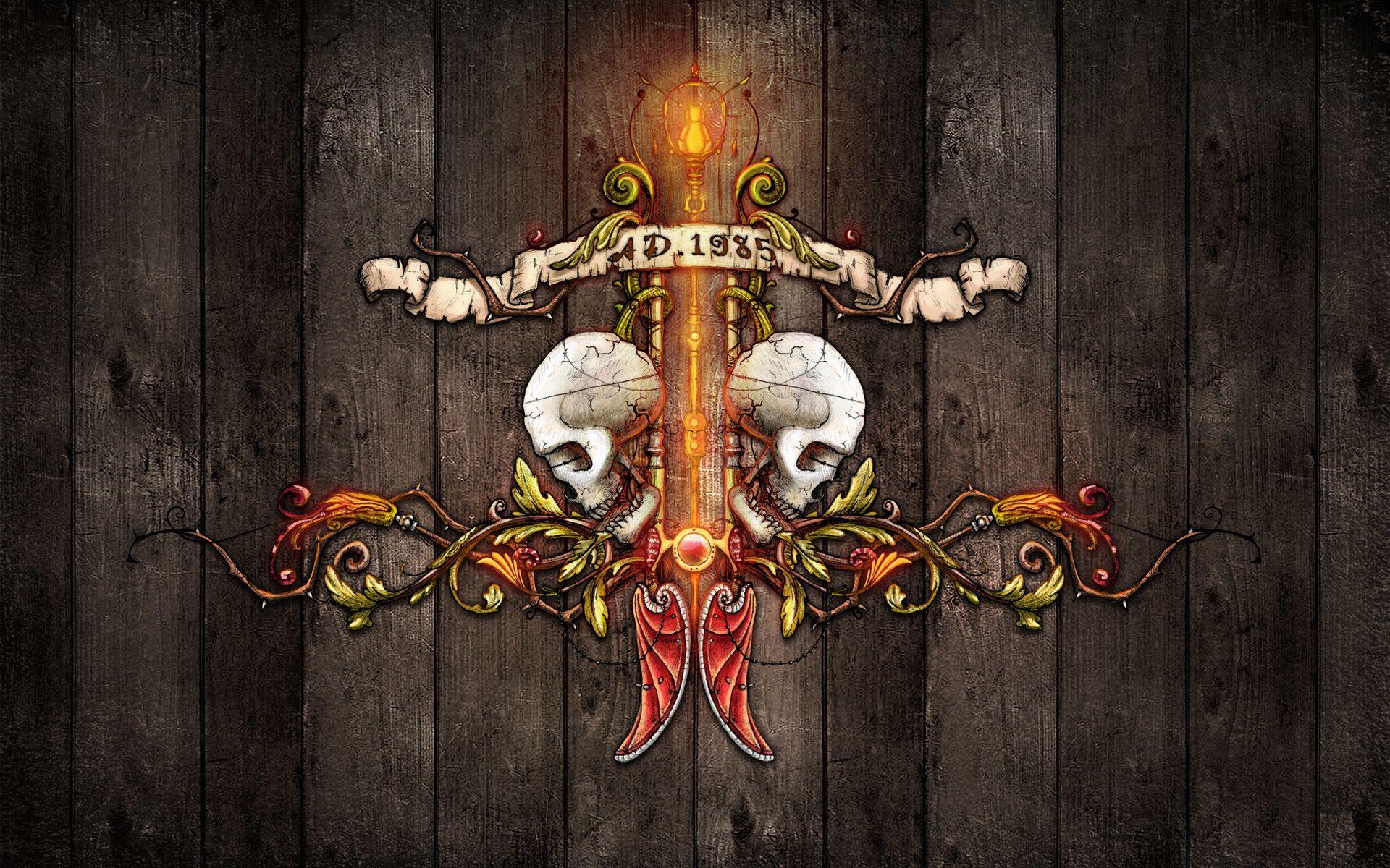 1920x1200 Gothic Skull Wallpaper