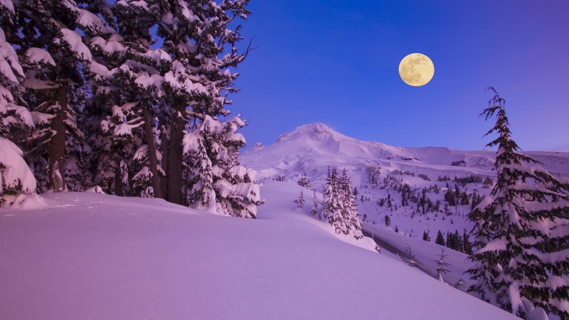 Winter Moon Wallpapers - Top Free Winter Moon Backgrounds - WallpaperAccess