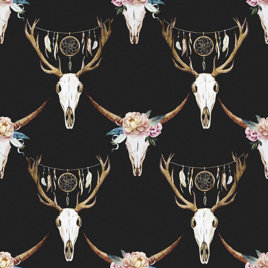900x900 Wishbones Wallpaper. Bohemian wallpaper, Skull wallpaper, Scenic