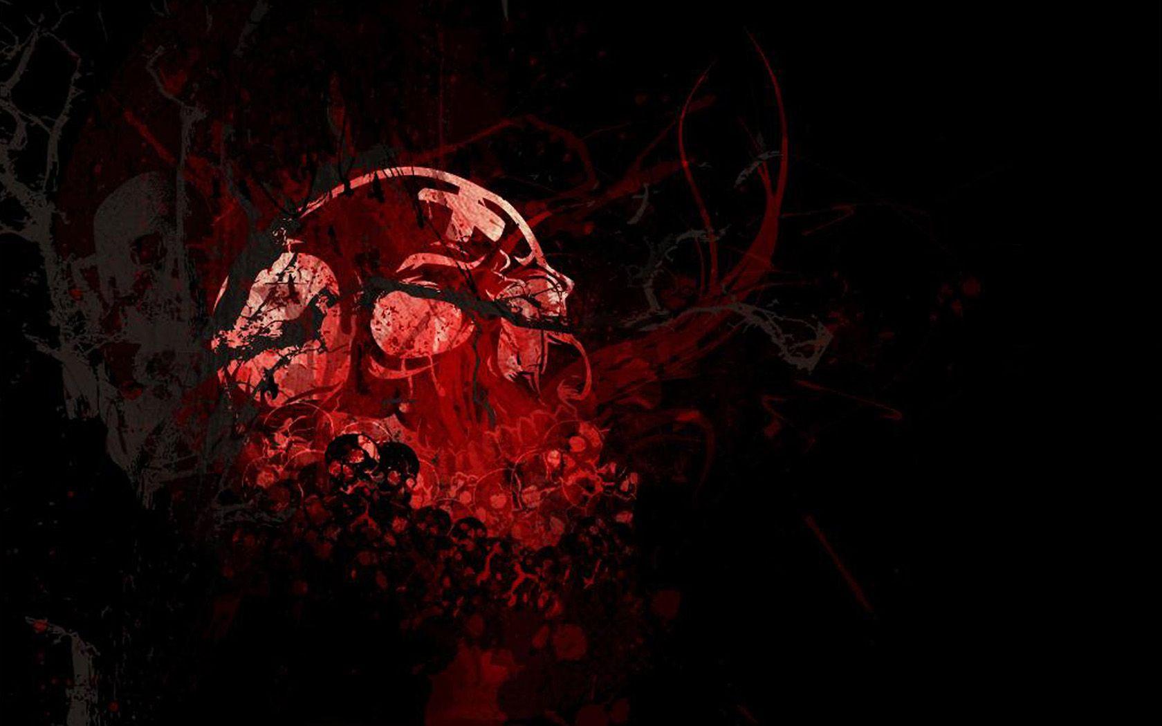 1680x1050 Red Skull Desktop Background.  Đầu lâu
