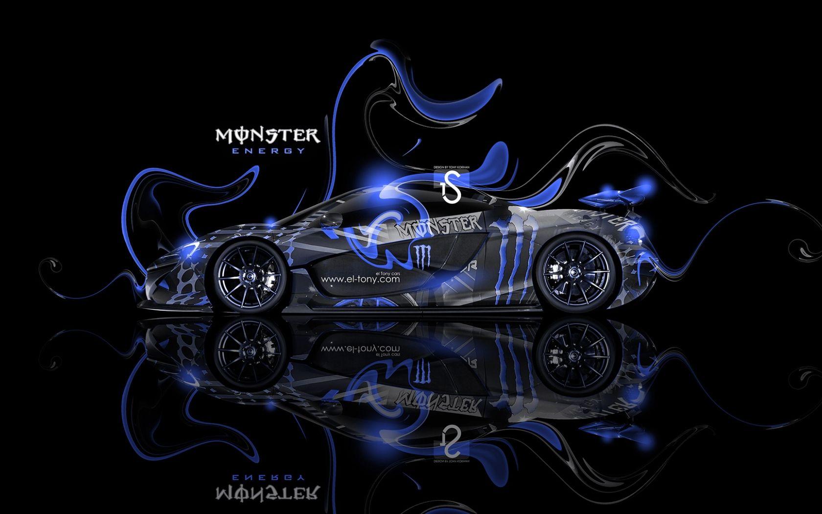 1680x1050 Free download Monster Energy McLaren P1 Fantasy Plastic Car 2013