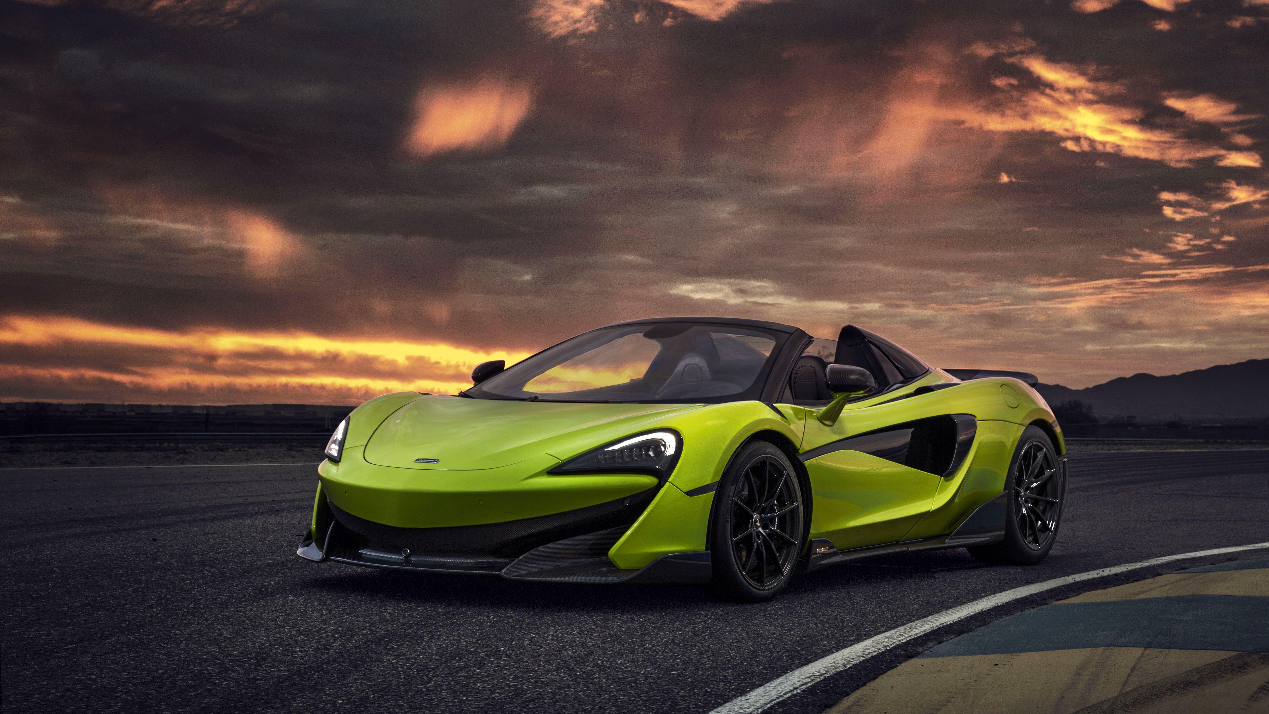 5120x2880 McLaren 600LT Spider Lime Green 2019 5K Wallpaper. HD Car