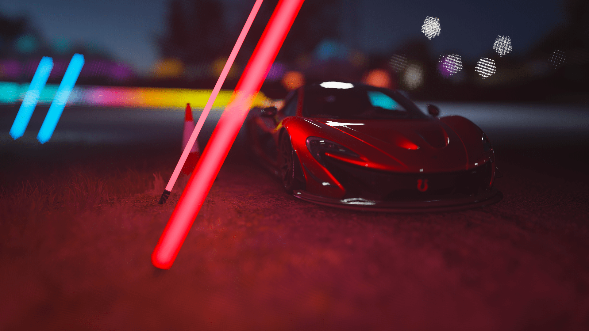 1920x1080 Neon McLaren P1