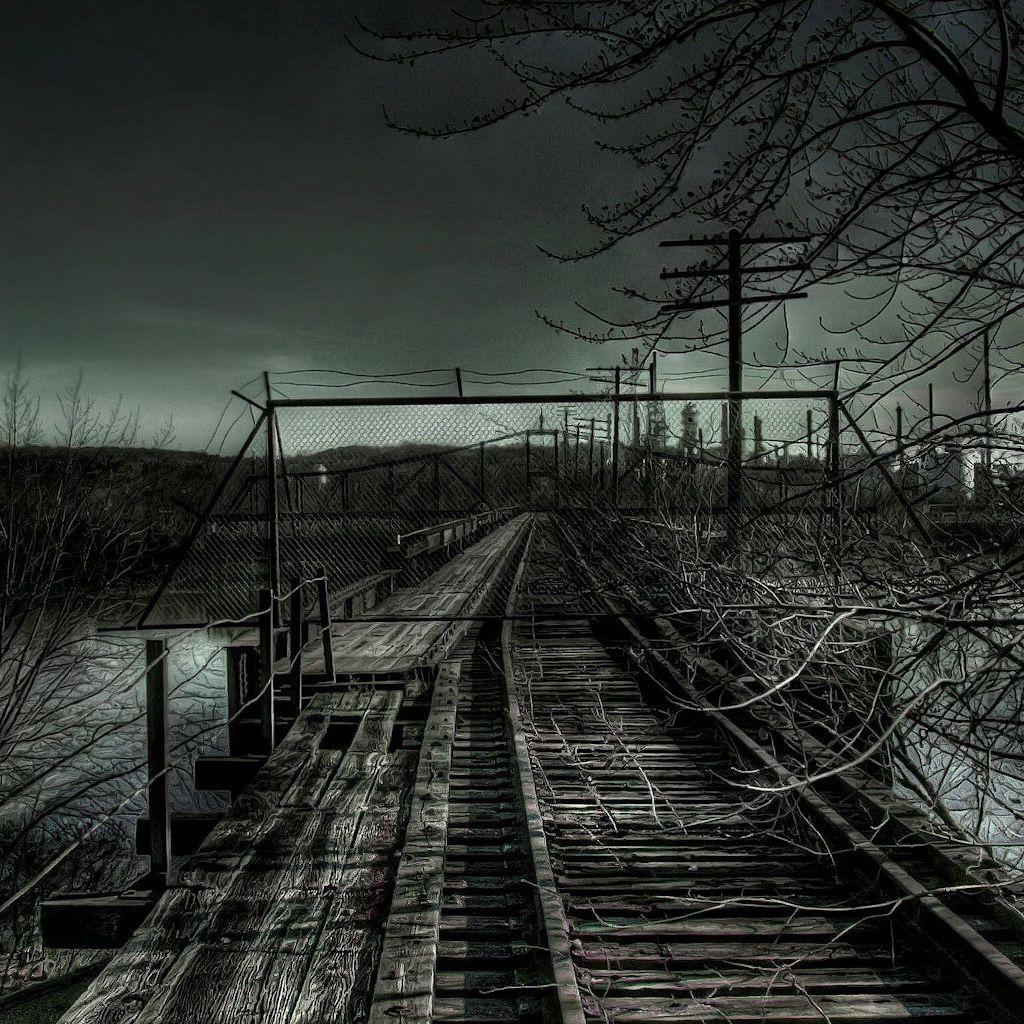 1024x1024 Old Railroad iPad Wallpaper Free Download