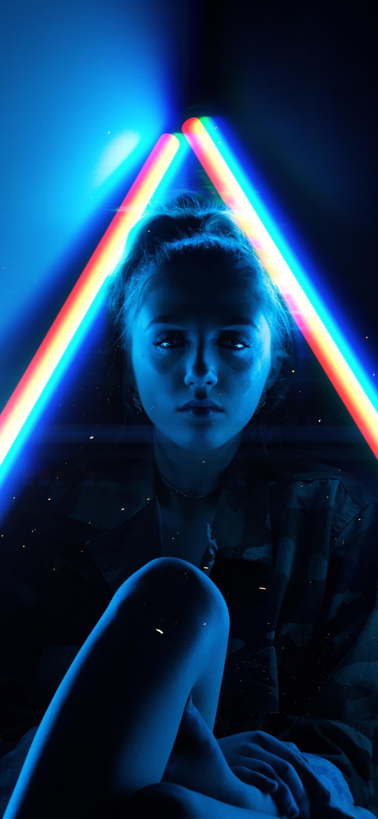 1242x2688 Neon Beauty iPhone X Wallpaper Free Download
