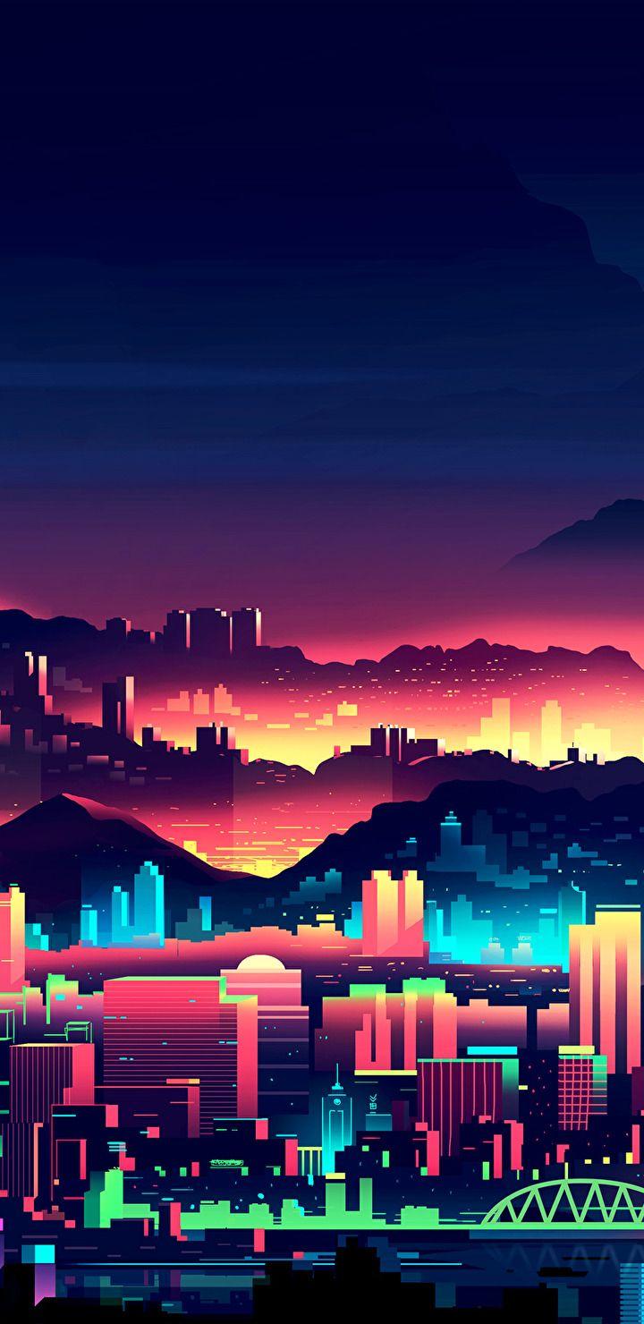 Neon City Vaporwave Wallpapers Top Free Neon City Vaporwave Backgrounds Wallpaperaccess