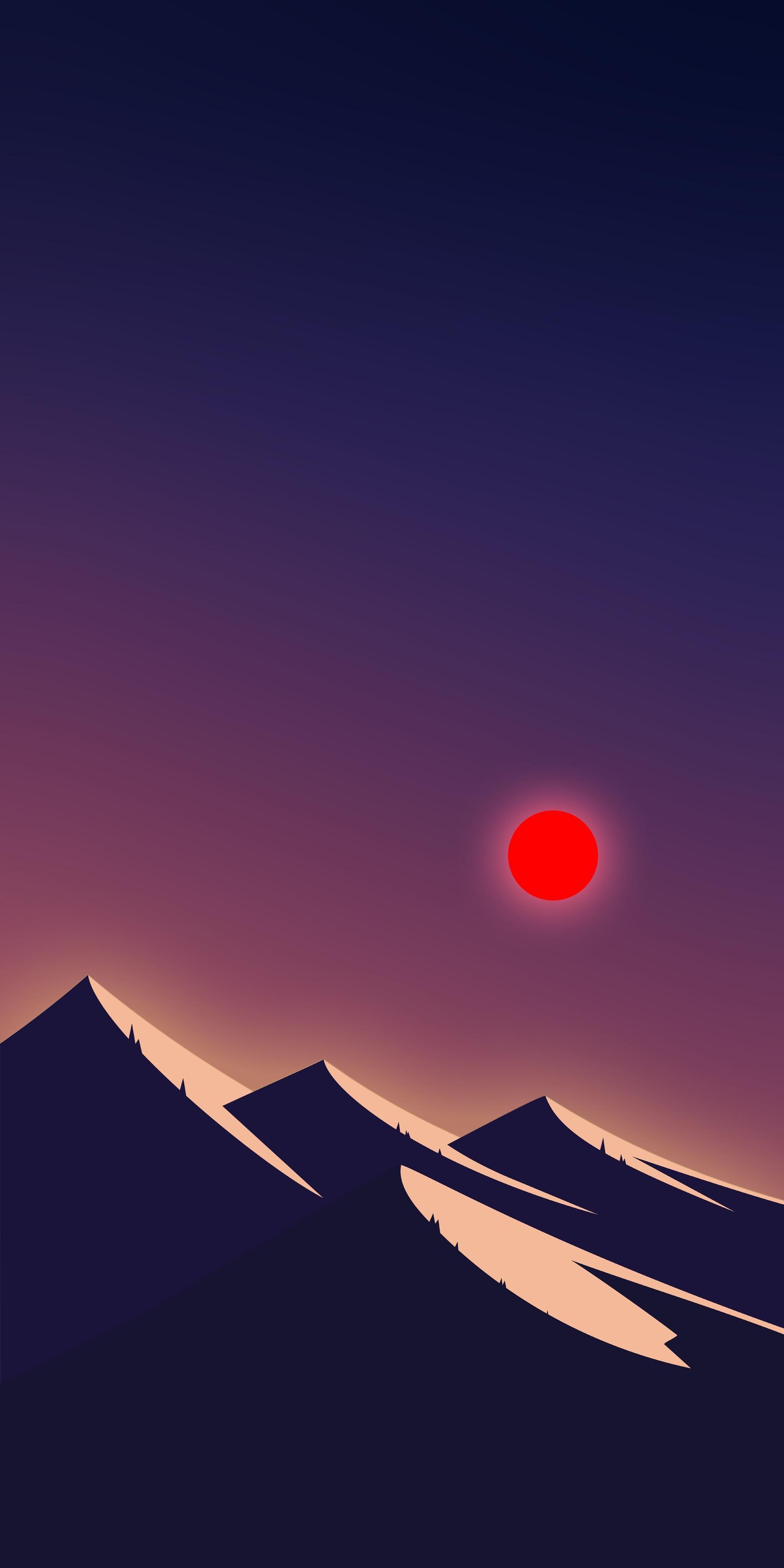 1750x3500 Sunset Mountain. iPhone X Wallpaper X Wallpaper HD