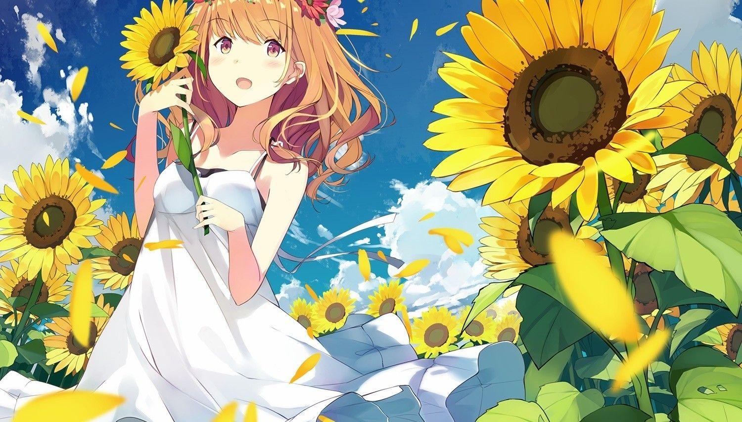 Anime Sunflower Wallpapers - Top Free Anime Sunflower Backgrounds