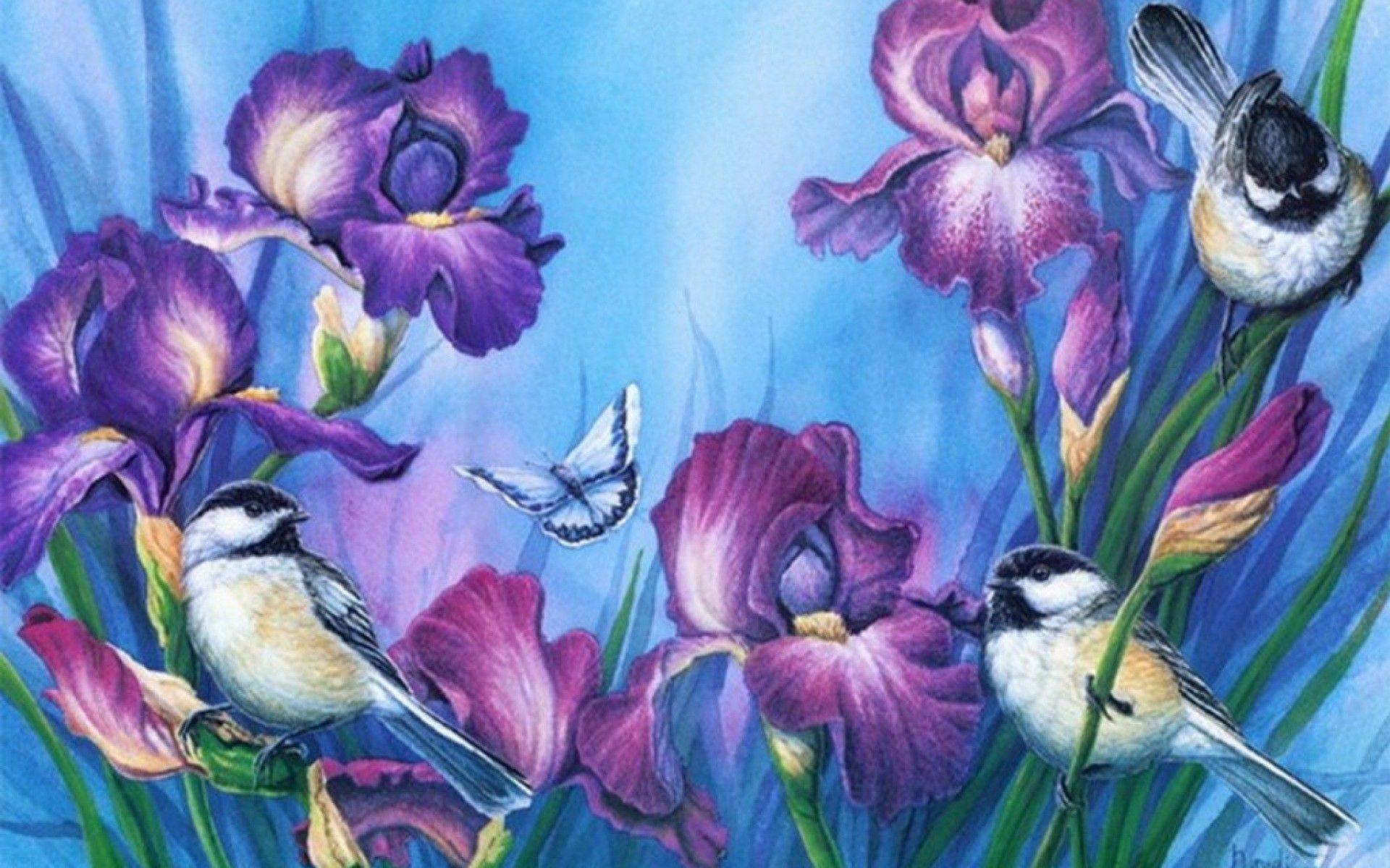 Картины птички с цветами. Цветы и птицы. Живопись цветы и птицы. Картина птицы. Птицы в цветах в живописи.