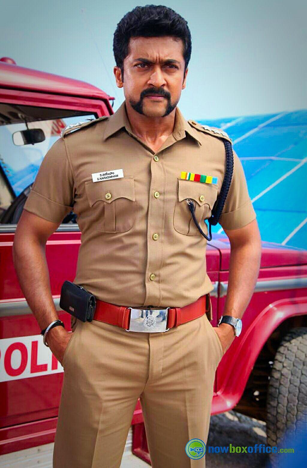 1024x1562 Suriya trong vai một sĩ quan cảnh sát xấu tính với bộ ria mép tuyệt đẹp trong bộ phim Bollywood Singham.  Nữ cảnh sát, Đồng phục cảnh sát, Diễn viên Ấn Độ nổi tiếng