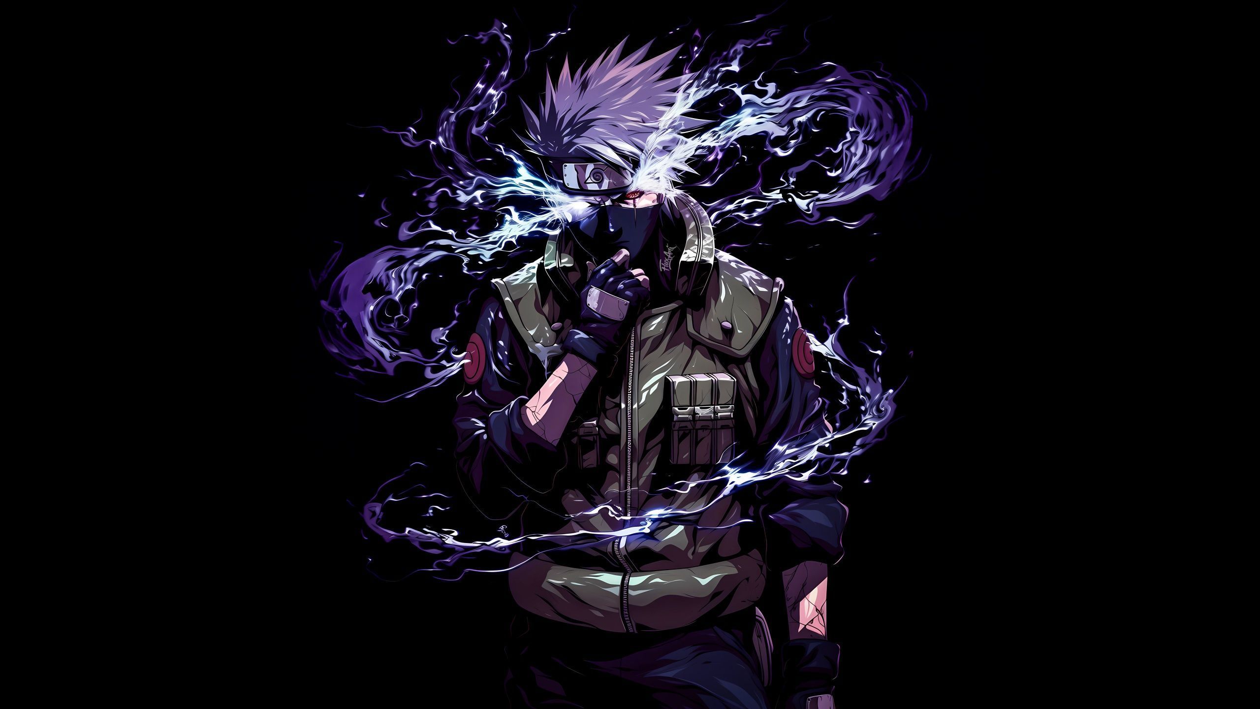 2560x1440 Kakashi Hatake Wallpaper 4K, AI art, 5K, 8K, Naruto, AMOLED