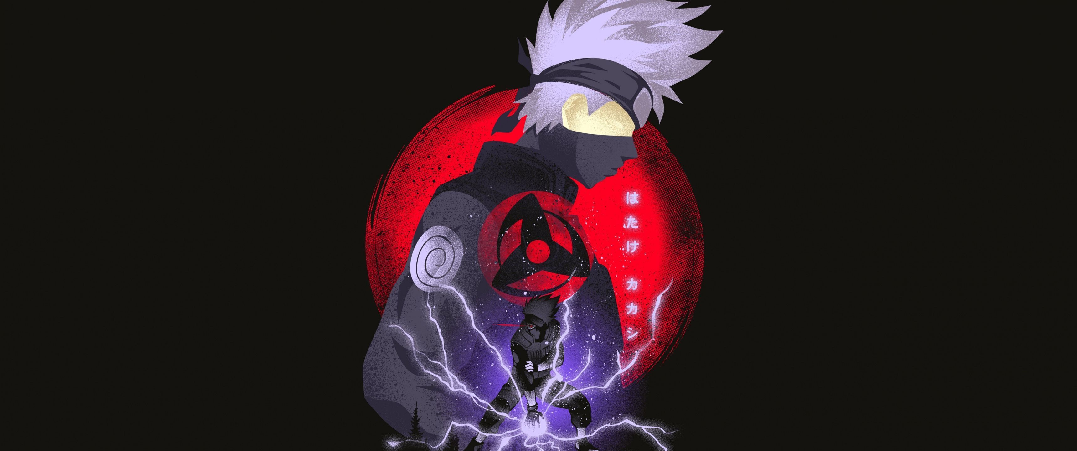 3440x1440 Kakashi Hatake Wallpaper 4K, Sharingan, Naruto