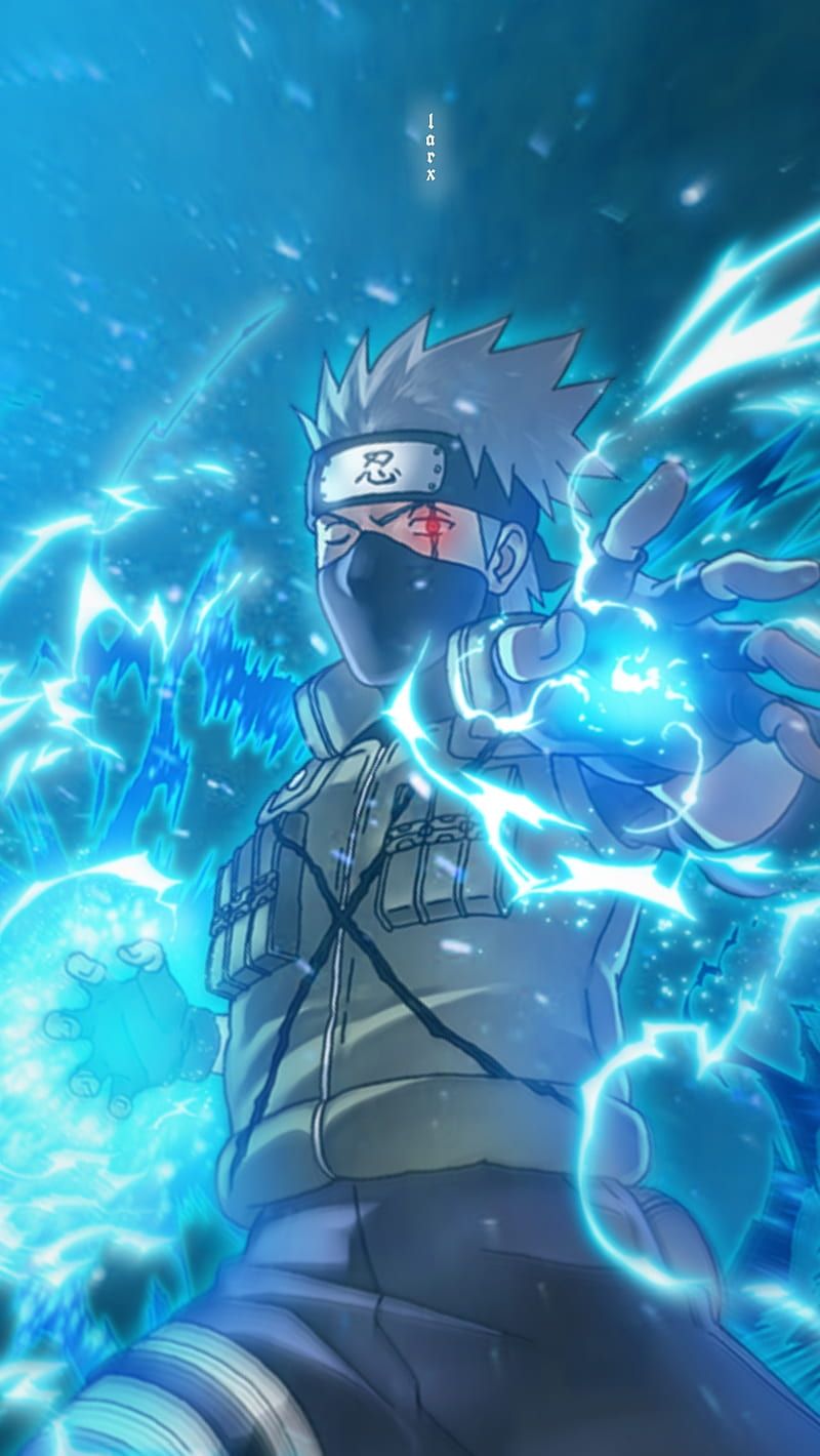 800x1420 Kakashi, naruto, electric blue, HD phone wallpaper