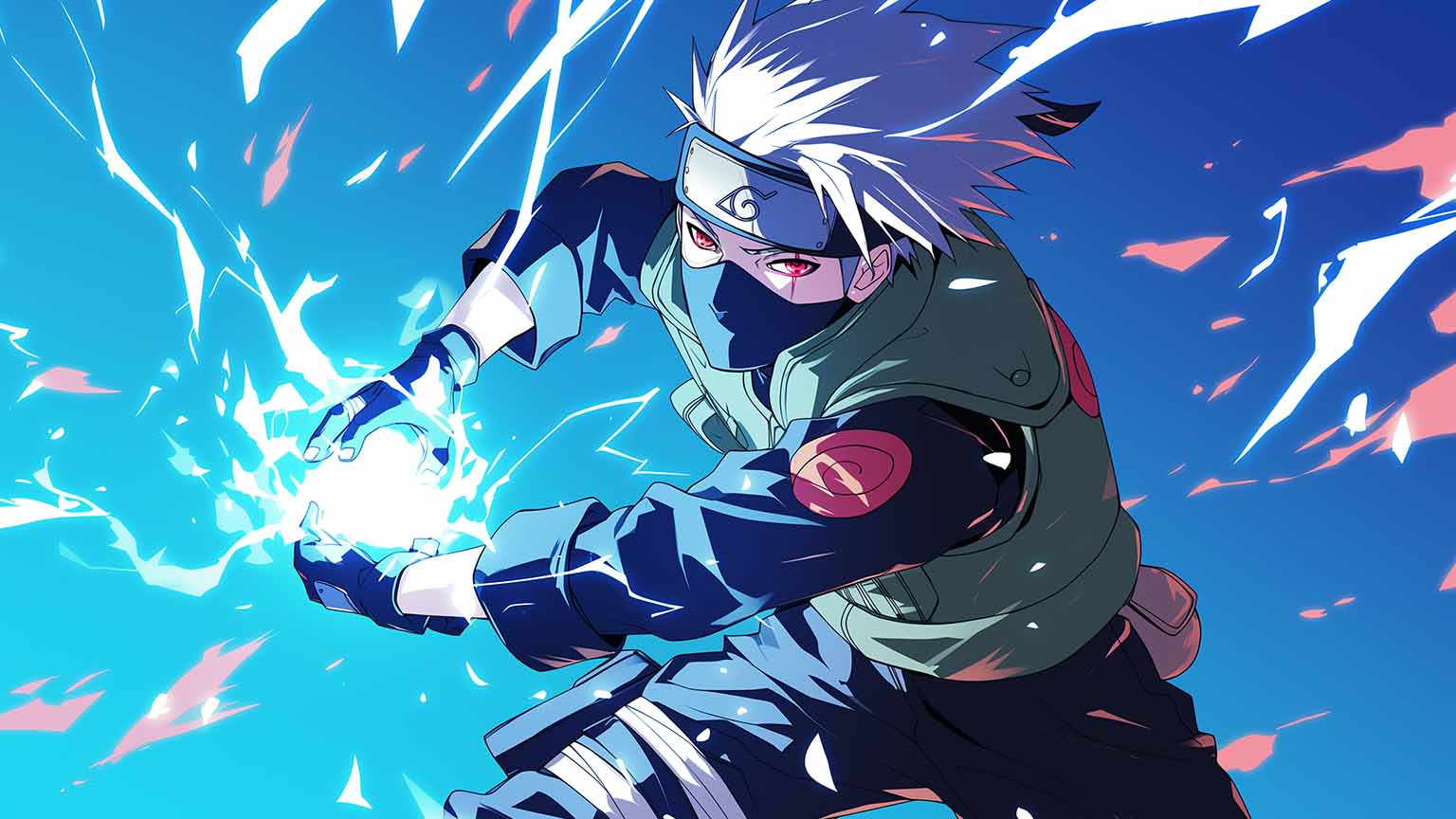 1536x864 Naruto Kakashi Hatake Rasengan Lightning Desktop Wallpaper 4k