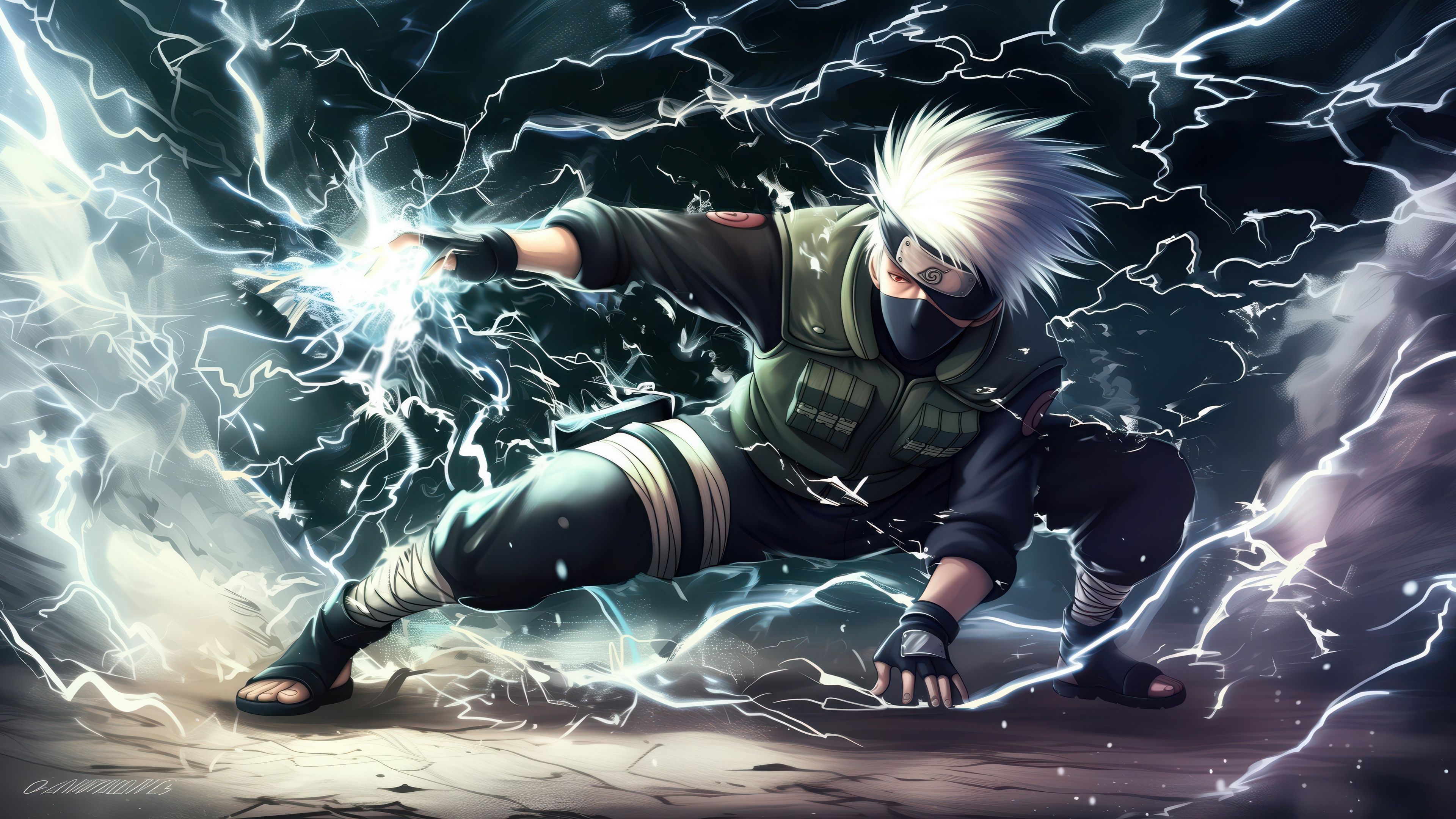 3840x2160 Kakashi Hatake Wallpaper 4K, Artwork, AI art, Naruto, 5K