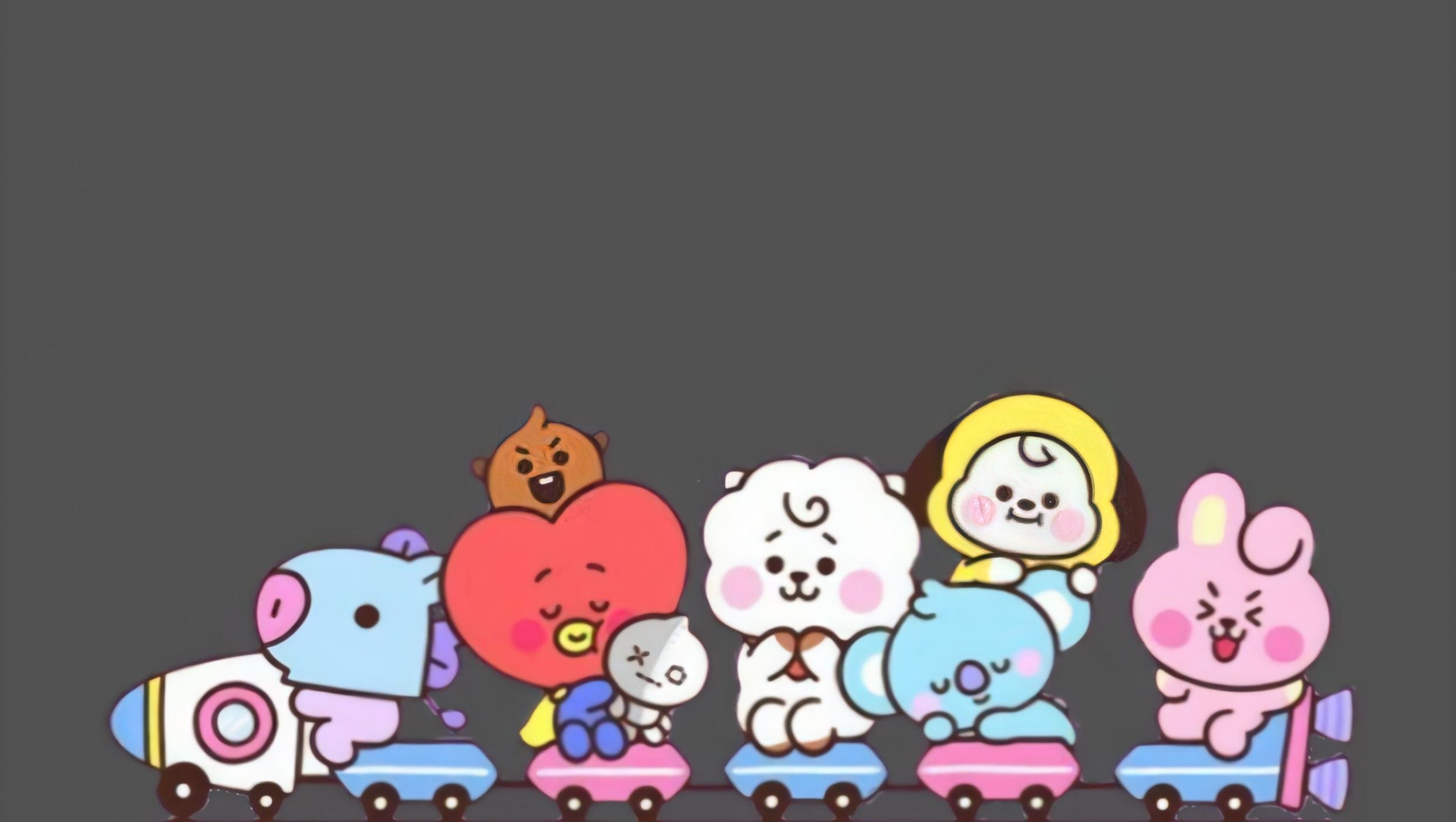 2480x1400 BTS BT21 Desktop Wallpaper