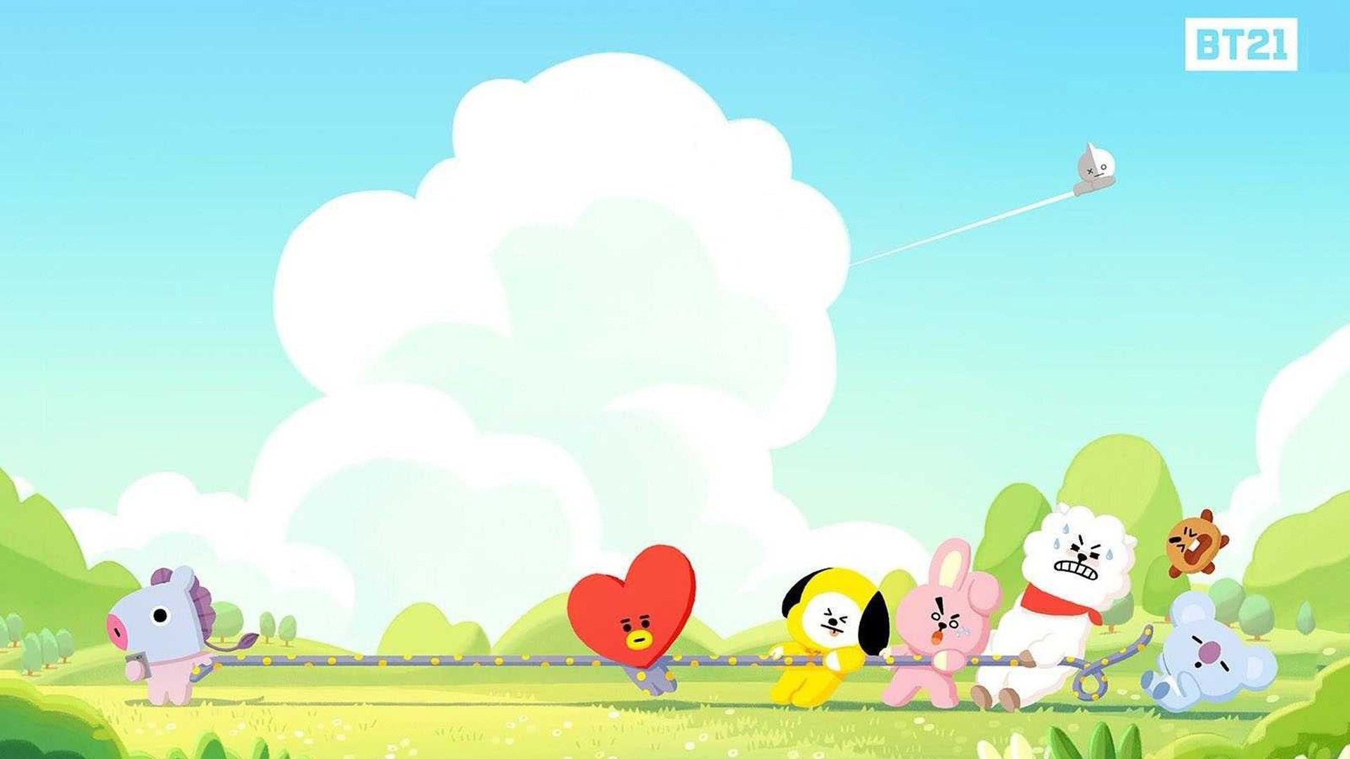 1920x1080 MANG, CHIMMY, KOYA, RJ, SHOOKY, COOKY HD BT21 Wallpaper