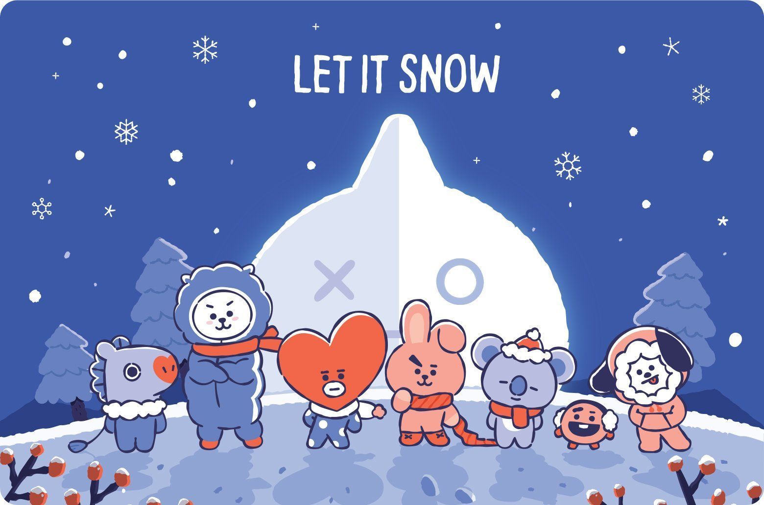 1560x1032 MERRY CHRISTMAS IN ADVANCE! From me on behalf of BT21. Bts christmas, Christmas desktop wallpaper, Christmas wallpaper hd