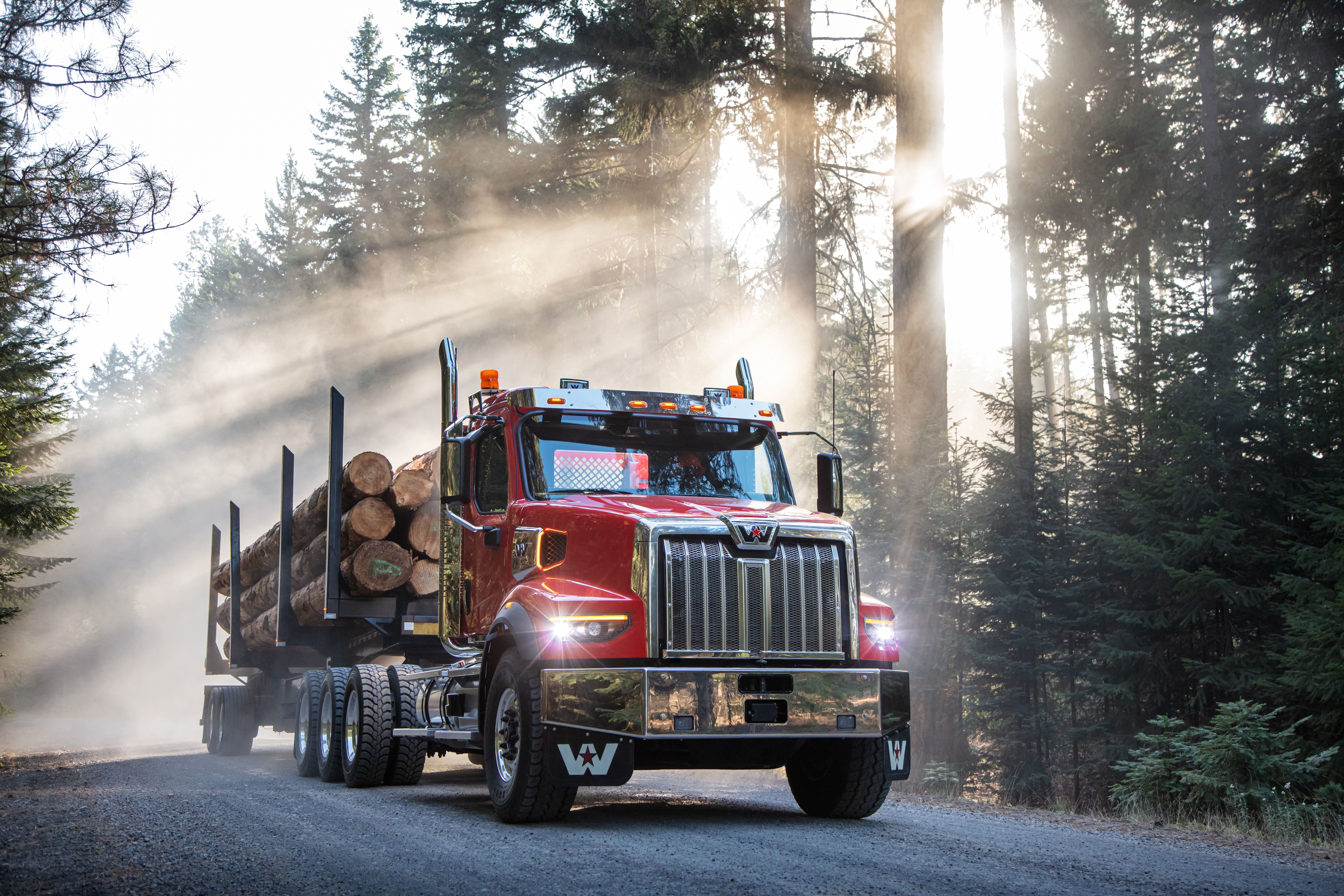 8688x5792 Western Star Logging Truck. Stunning 8K Ultra HD Vehicle Wallpaper