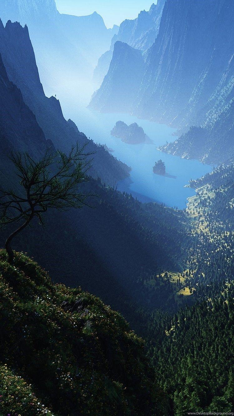 750x1334 Mountain Lake Valley iPhone 6 Wallpaper / IPod Wallpaper HD Free. Desktop Background