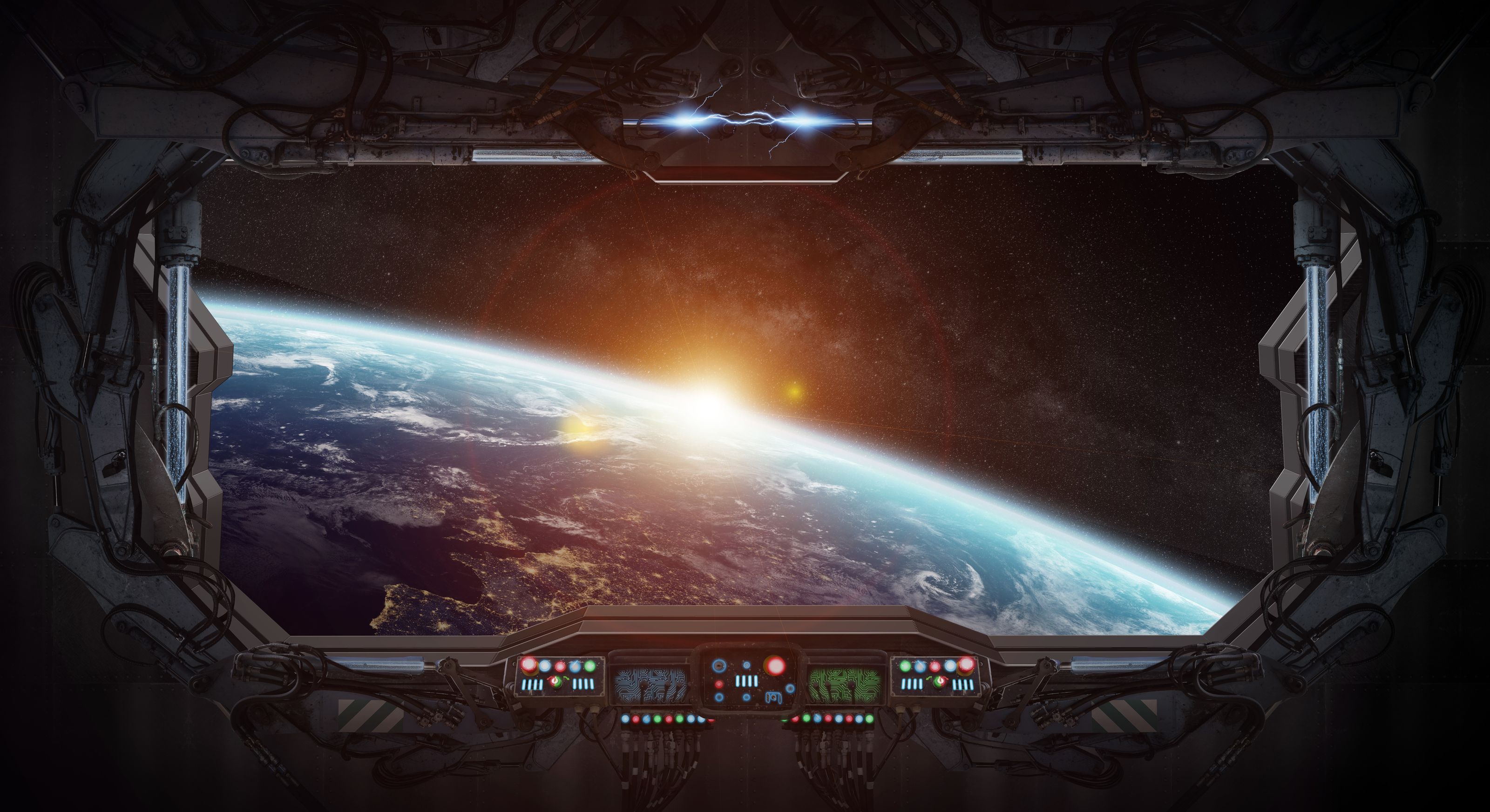 3200x1744 View Of Planet Earth From Space Station Wall Mural
