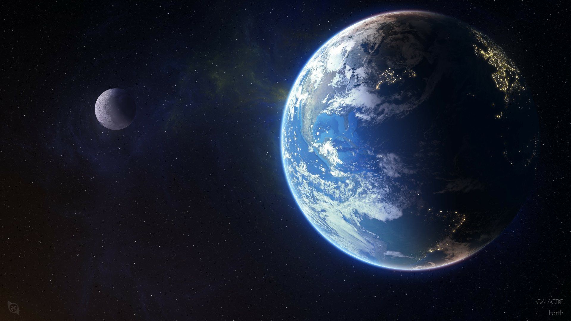 1920x1080 Stunning Earth: 8K Ultra HD Space View Wallpaper
