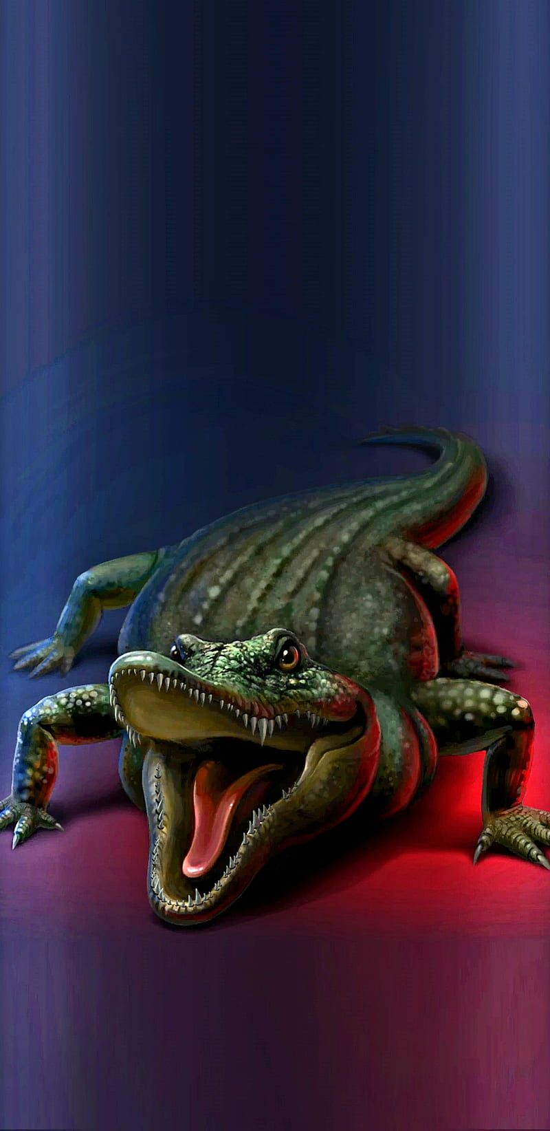 800x1644 Crocodile Hunt, animal, animals, blue, danger, red, HD phone wallpaper
