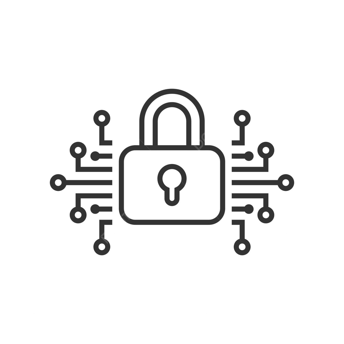 1200x1200 Flat Cyber Security Icon With Locked Padlock On White Background Vector, Safety, Closed, Sign Illustration Background And Wallpaper For Free Download