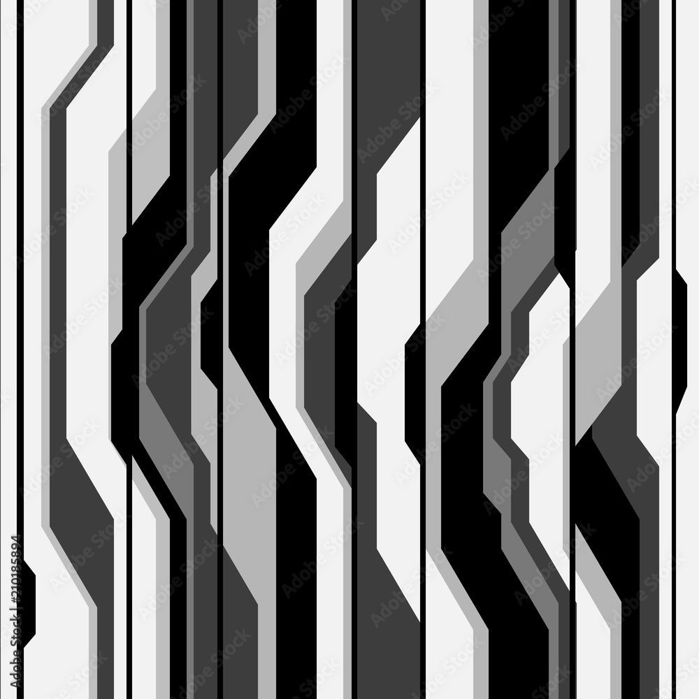 1000x1000 Abstract gray black line cyber futuristic seamless pattern design modern technology background vector illustration. Stock Vector