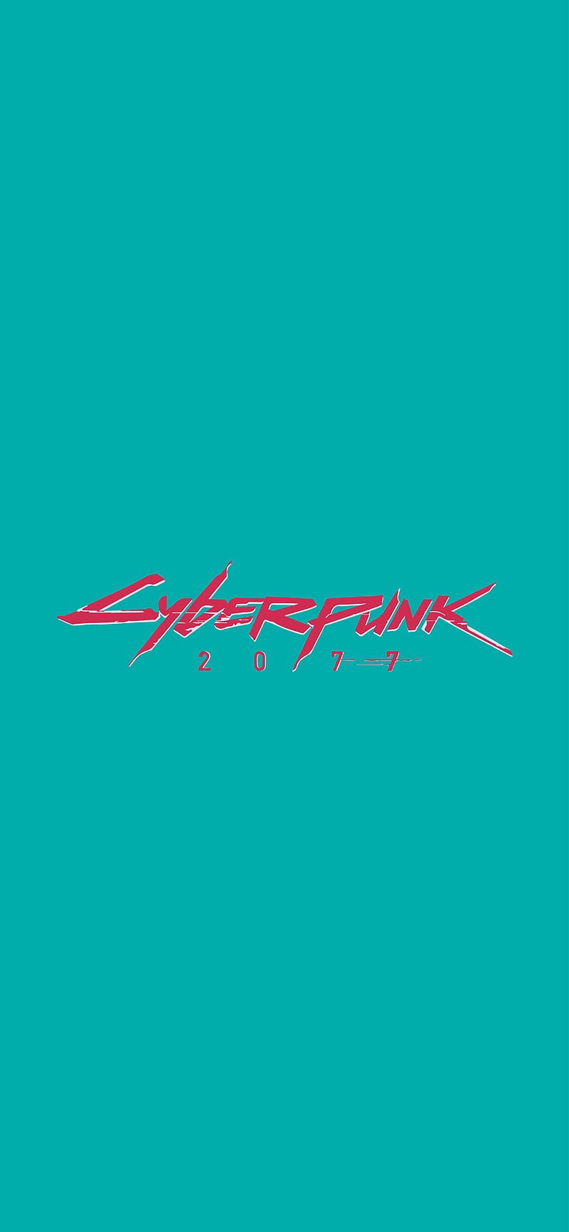 800x1732 Cyberpunk, cyber, games, logo, punk, red, teal, white, HD phone wallpaper