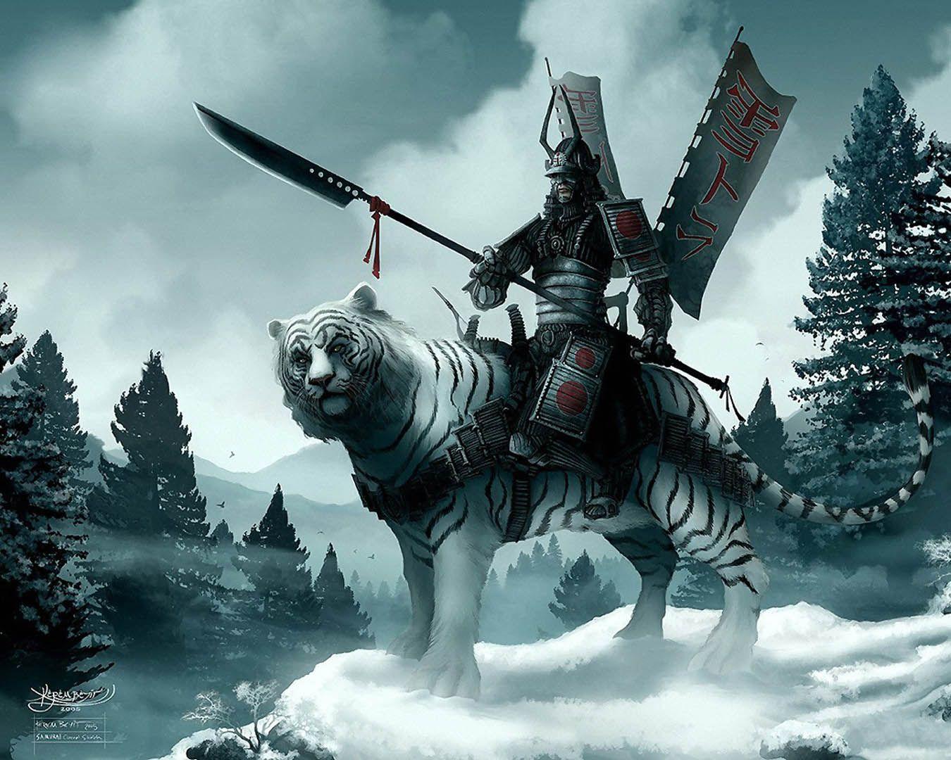 1350x1080 Japanese Warrior Wallpaper