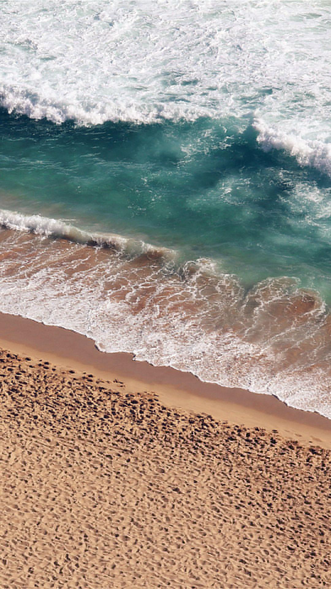 1080x1920 Beach Wave Wallpaper