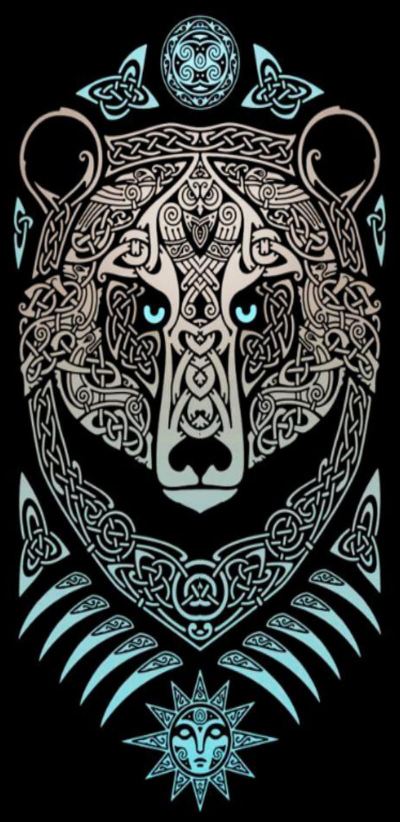 800x1644 Nordic bear, animal, asatru, bear, heathen, kin, nordic, pagan, spiritual, vikings, HD phone wallpaper