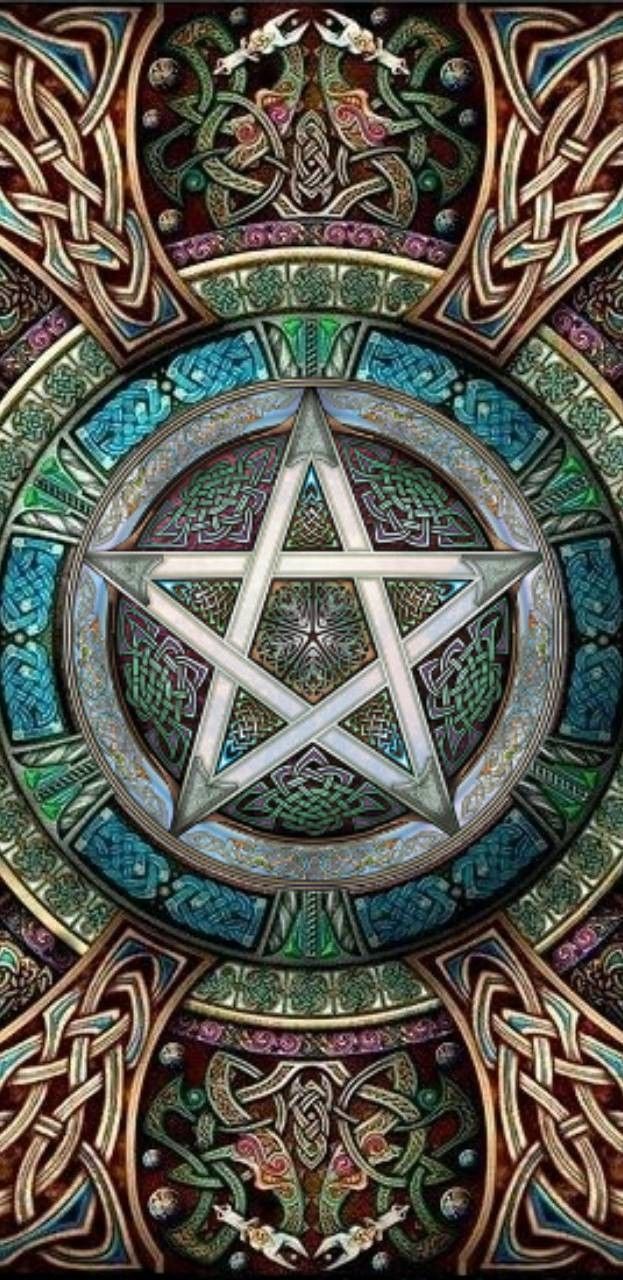 623x1280 Colorful Wiccan Pentagramil Illustration