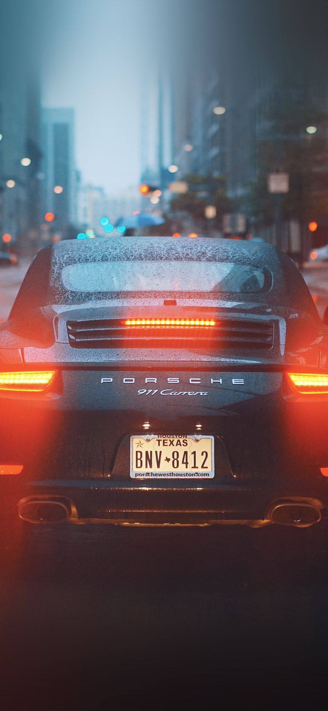 1125x2436 iPhone X wallpaper. car porche street city nature