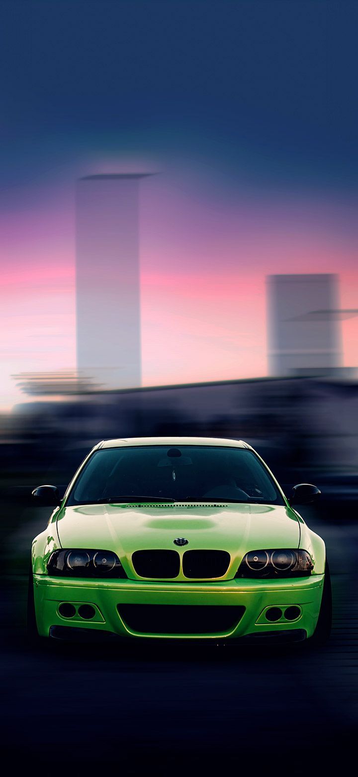 720x1560 Cool BMW car speeding on street 4K Phone Wallpaper