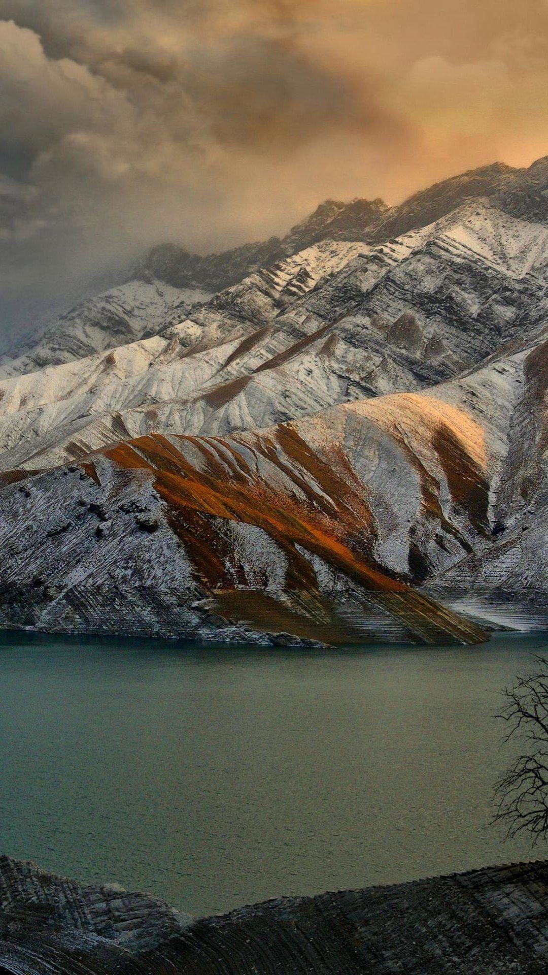1080x1920 Snow Mountain Lake Wallpaper